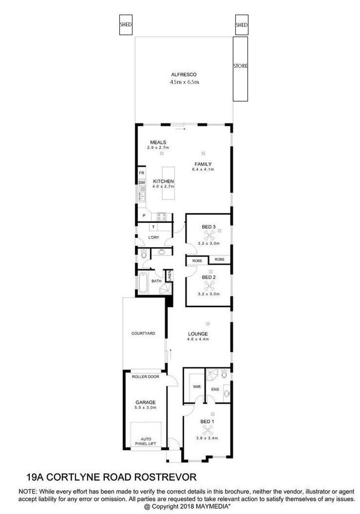 Floorplan of Homely house listing, 19A Cortlyne Road, Rostrevor SA 5073