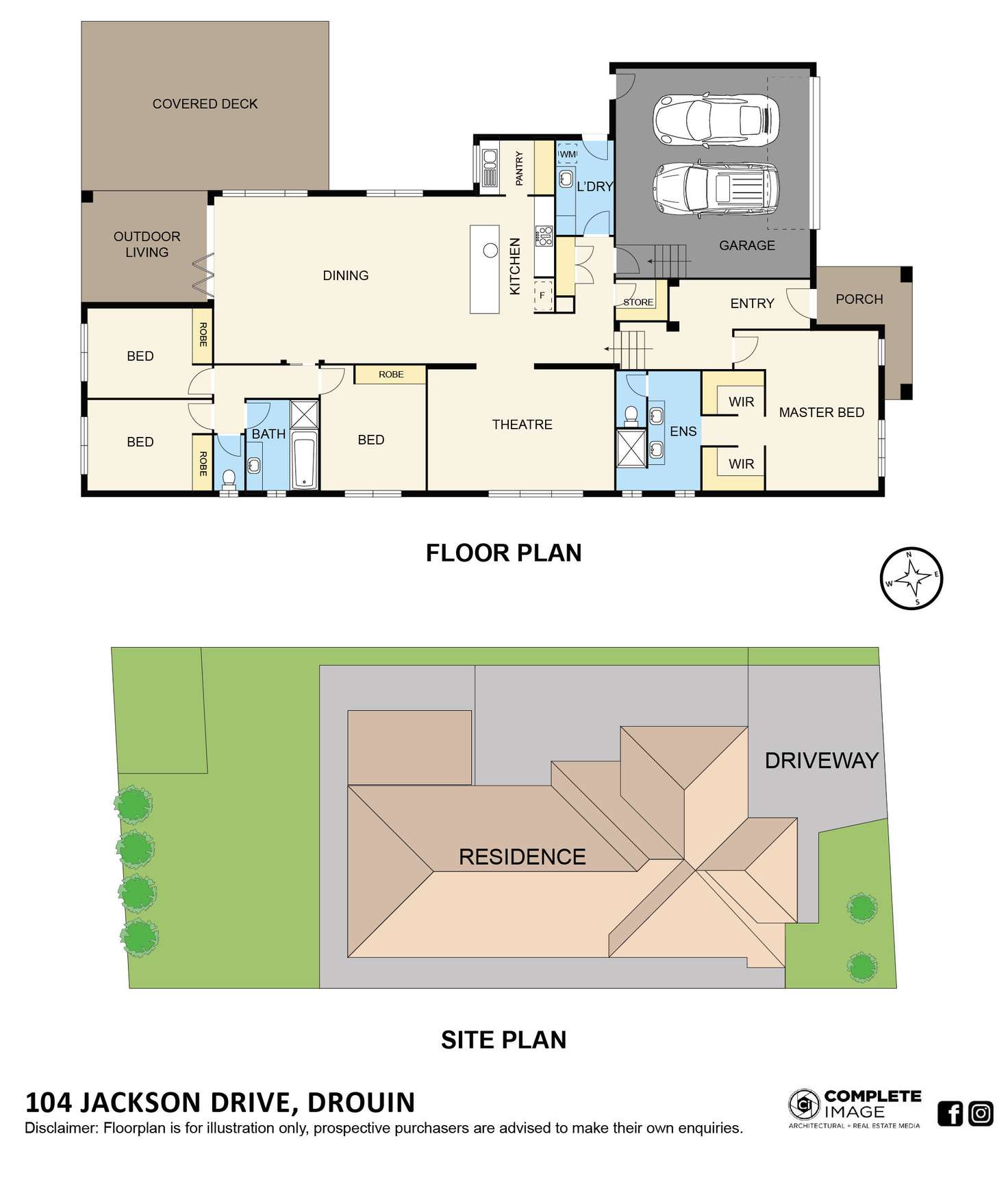 Floorplan of Homely house listing, 104 Jackson Drive, Drouin VIC 3818