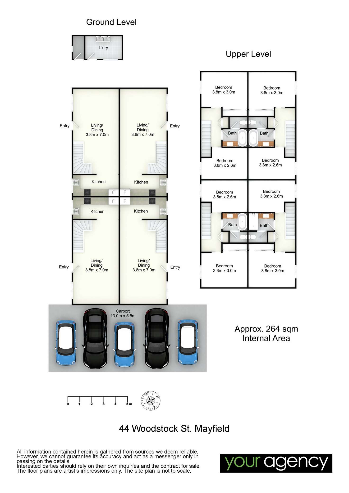 Floorplan of Homely blockOfUnits listing, 1-4/44 Woodstock Street, Mayfield NSW 2304