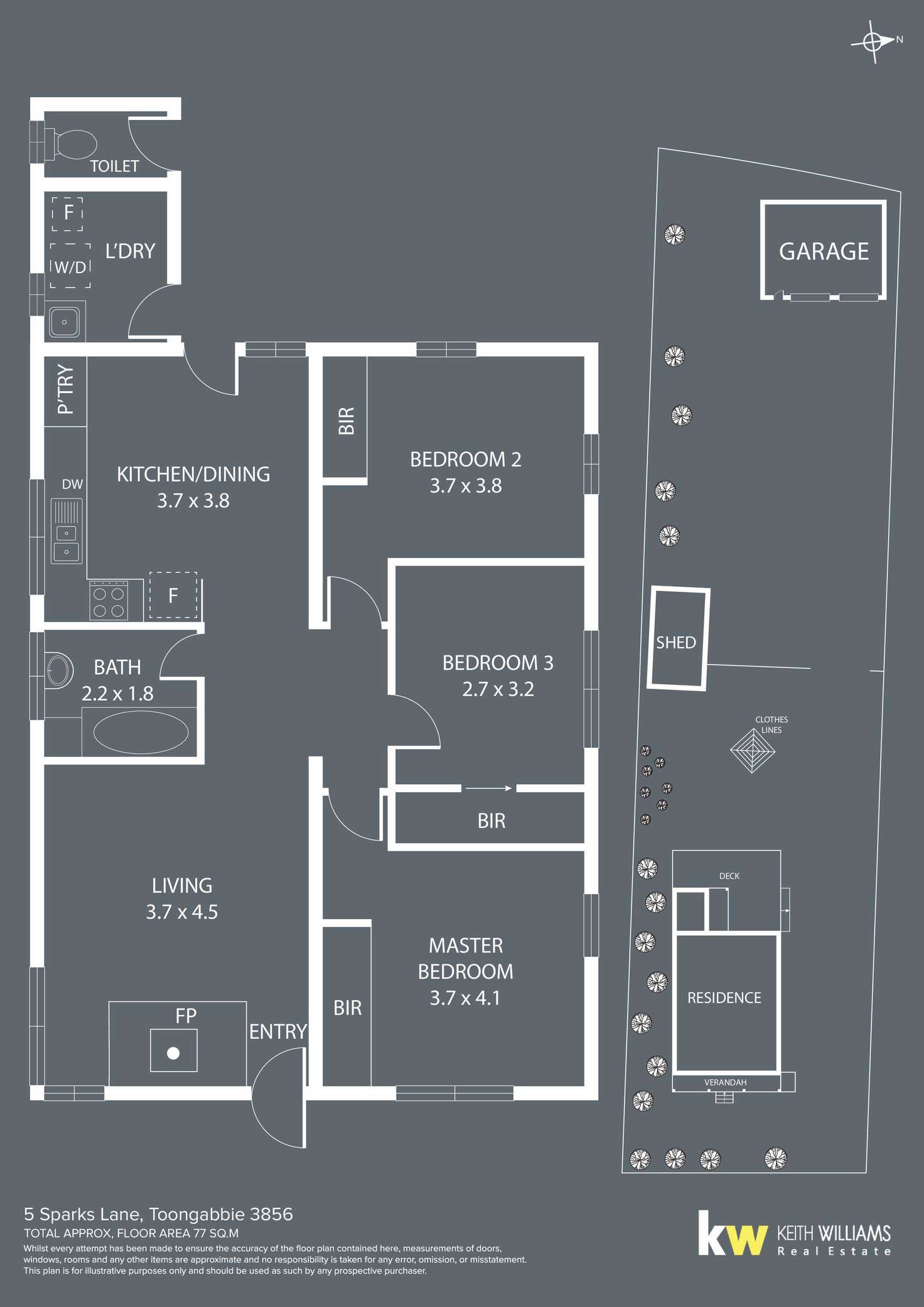 Floorplan of Homely house listing, 5 Sparks Lane, Toongabbie VIC 3856