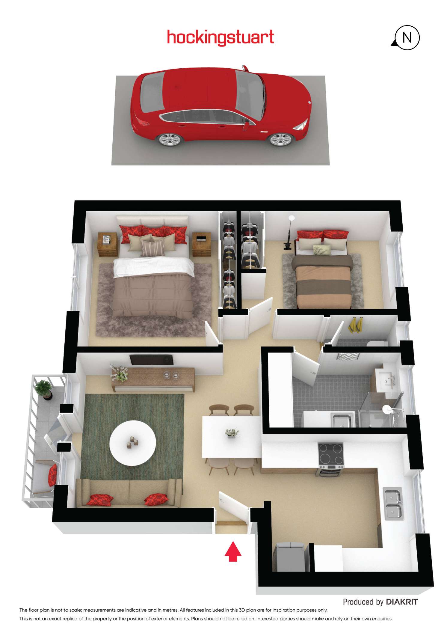 Floorplan of Homely apartment listing, 2/49 Hyde Street, Footscray VIC 3011