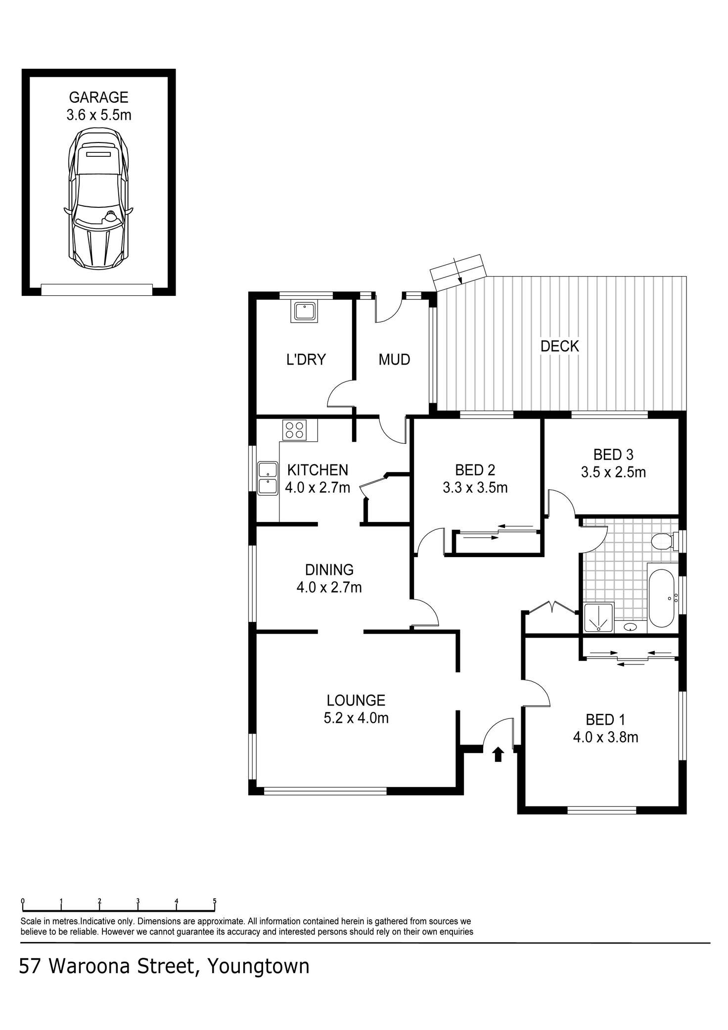 Floorplan of Homely house listing, 57 Waroona Street, Youngtown TAS 7249