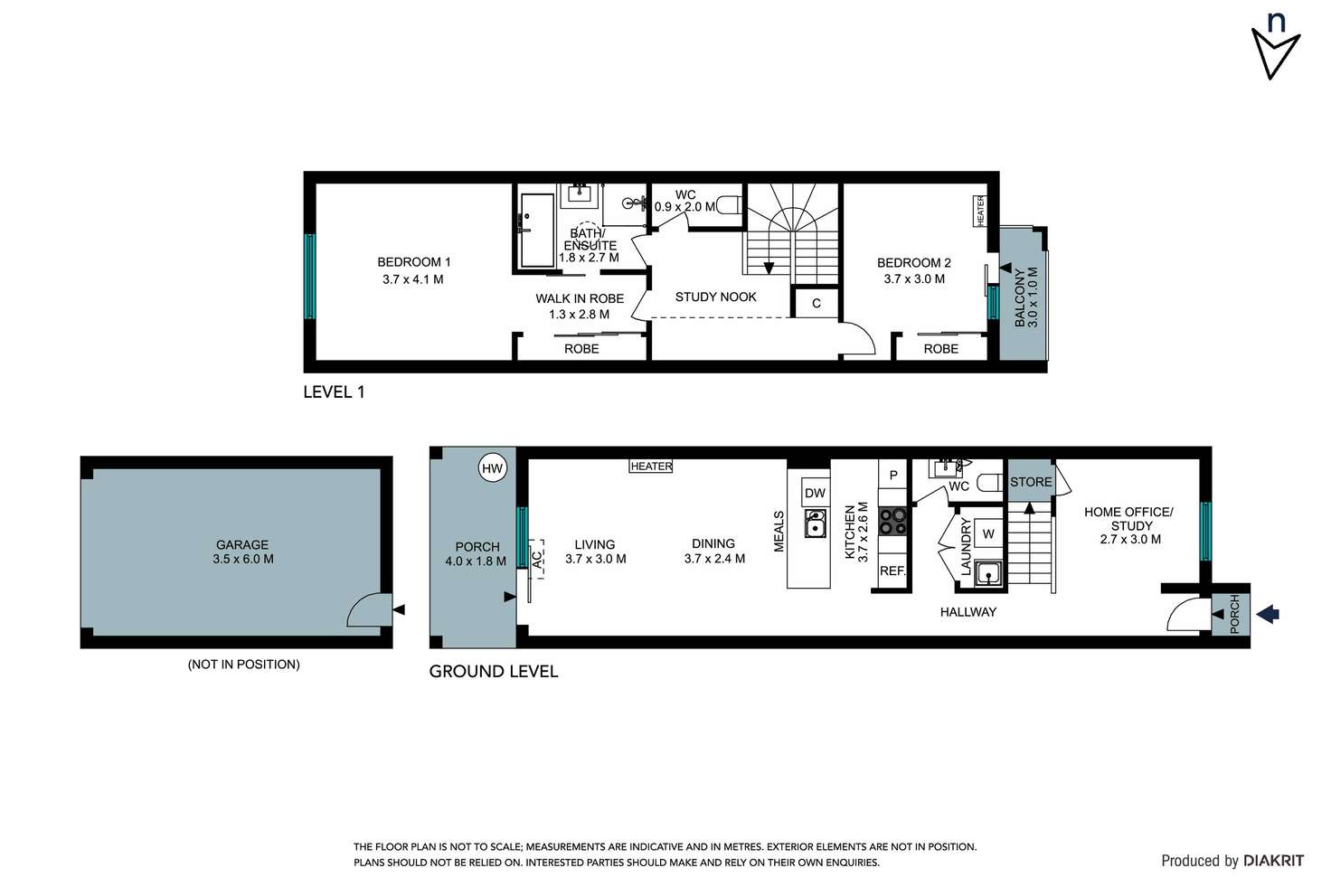 Floorplan of Homely townhouse listing, 12 Grenville Walk, Lalor VIC 3075