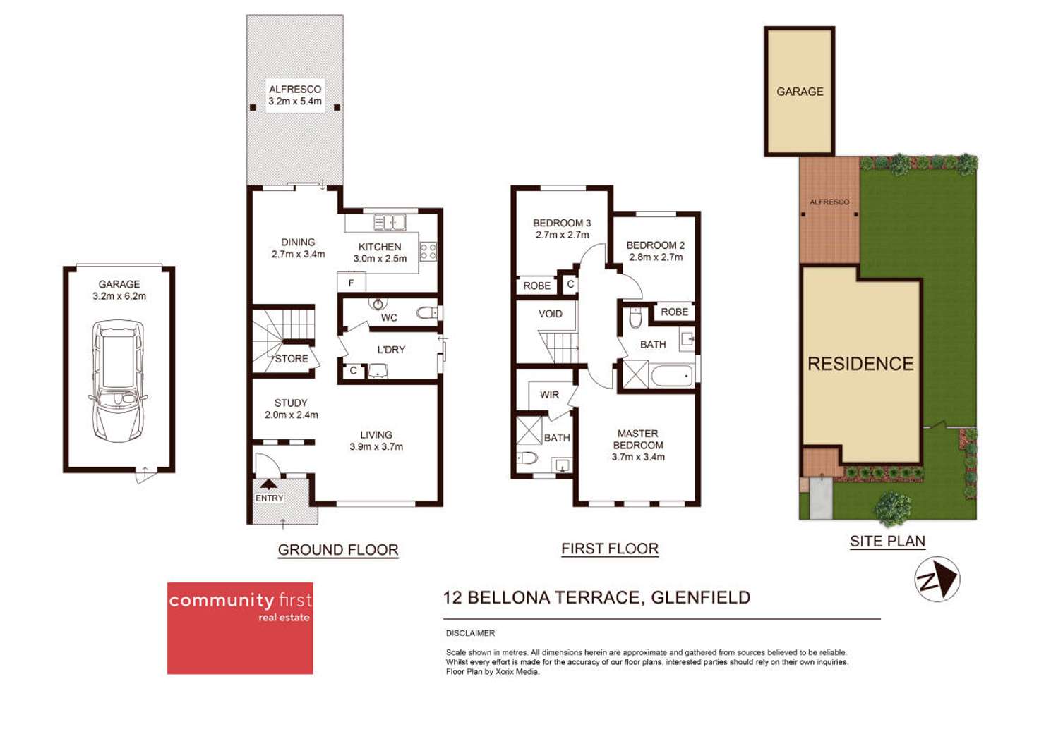 Floorplan of Homely semiDetached listing, 12 Bellona Terrace, Glenfield NSW 2167