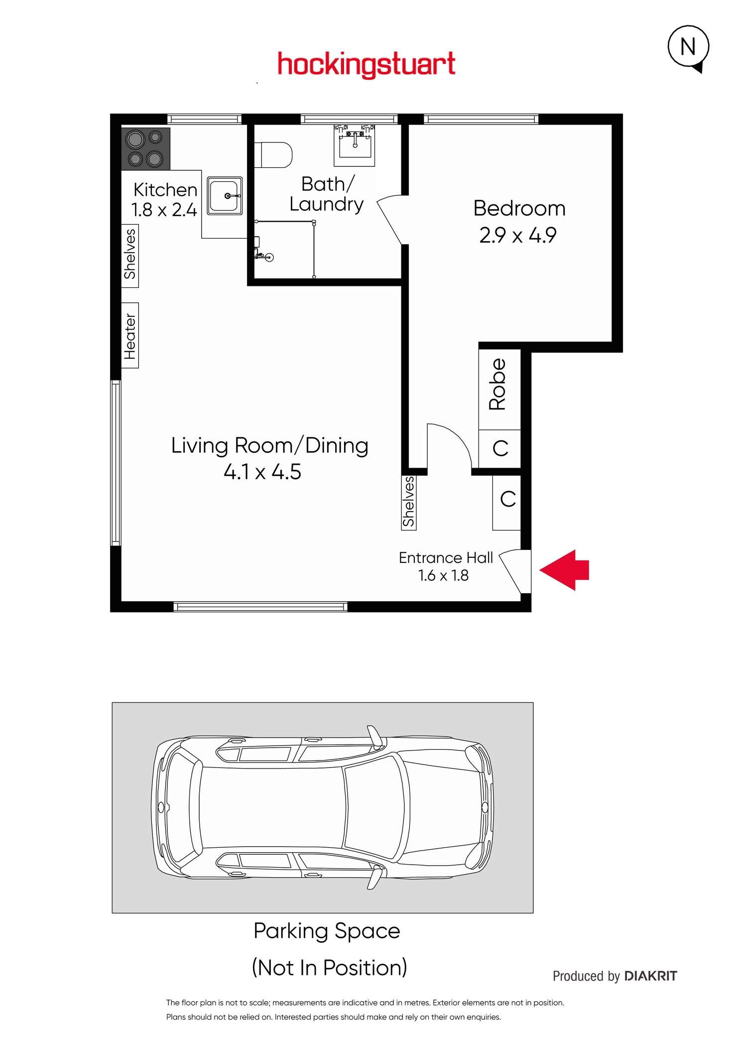 Floorplan of Homely apartment listing, 1/20 Park Avenue, Richmond VIC 3121