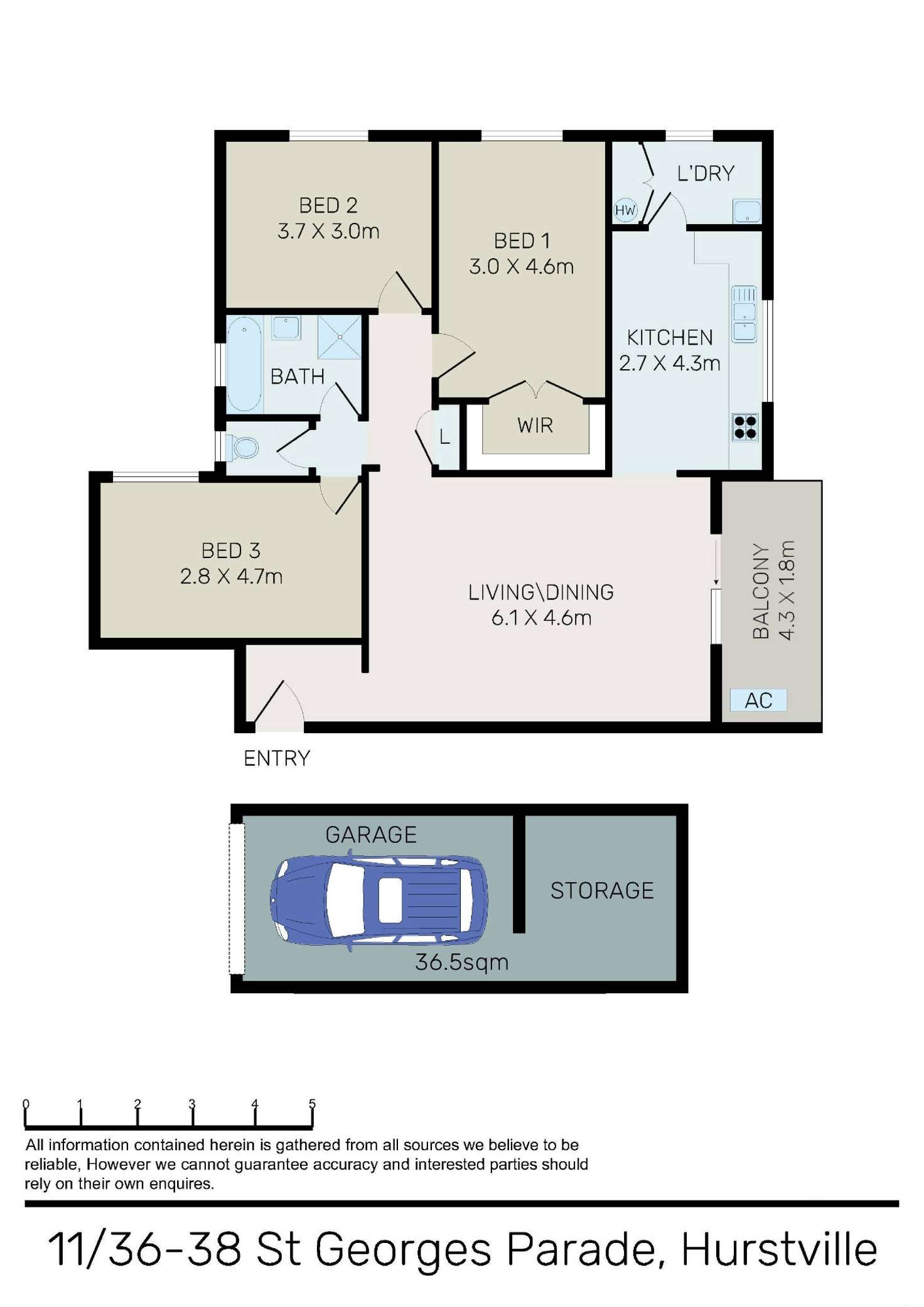 Floorplan of Homely unit listing, 11/36 St Georges Parade, Hurstville NSW 2220