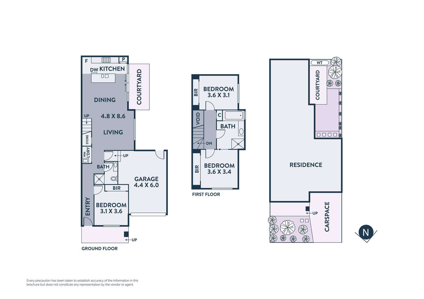 Floorplan of Homely townhouse listing, 27A Livingstone Street, Coburg North VIC 3058