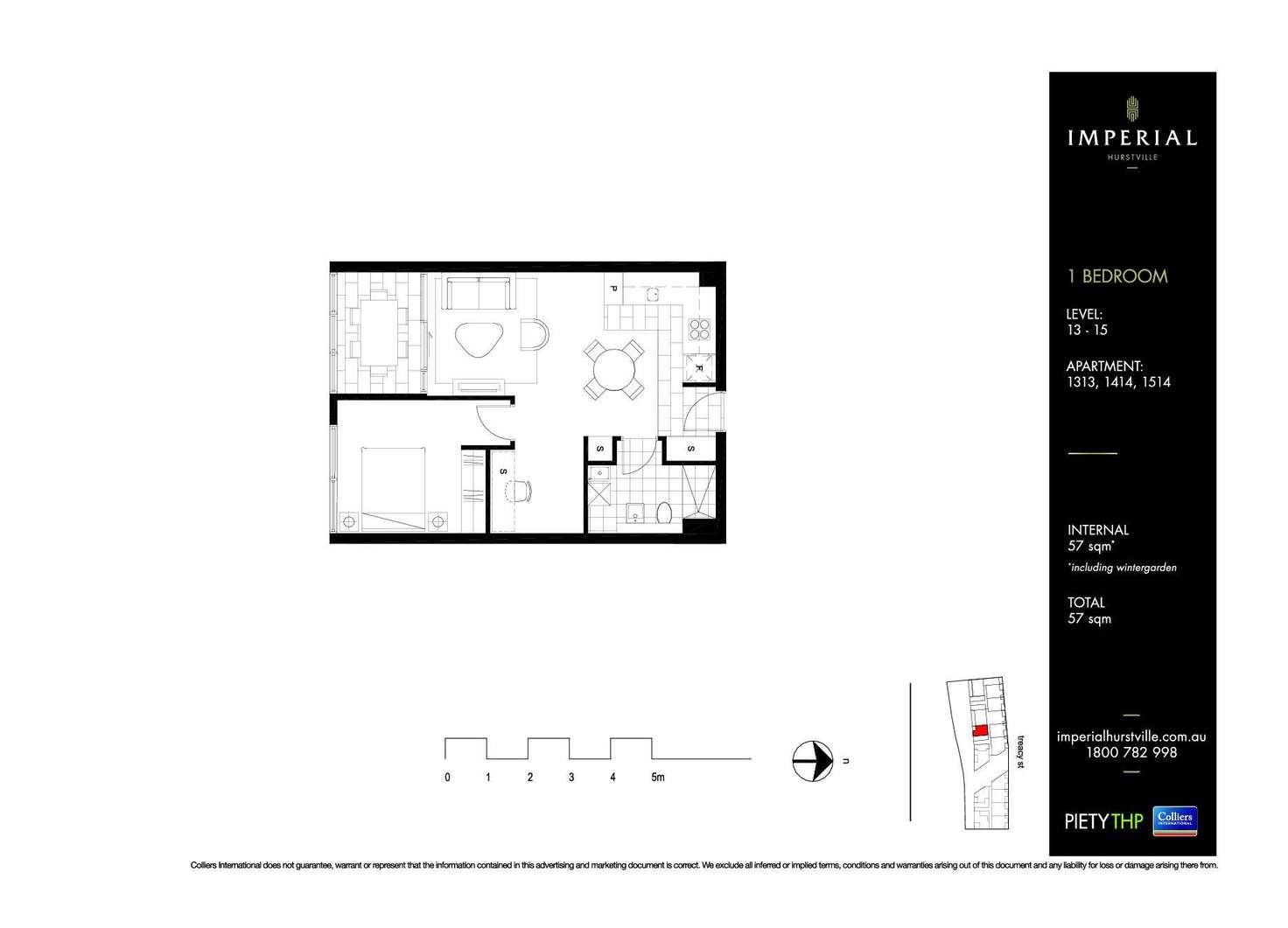 Floorplan of Homely apartment listing, 1514/23-31 Treacy Street, Hurstville NSW 2220