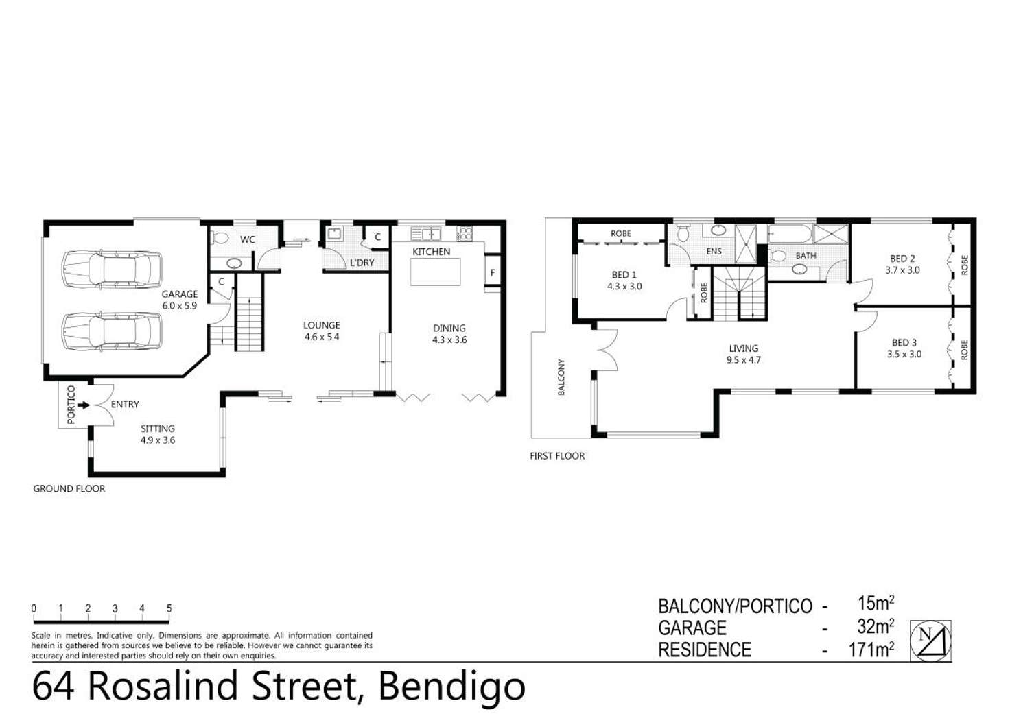 Floorplan of Homely house listing, 64 Rosalind Street, Bendigo VIC 3550