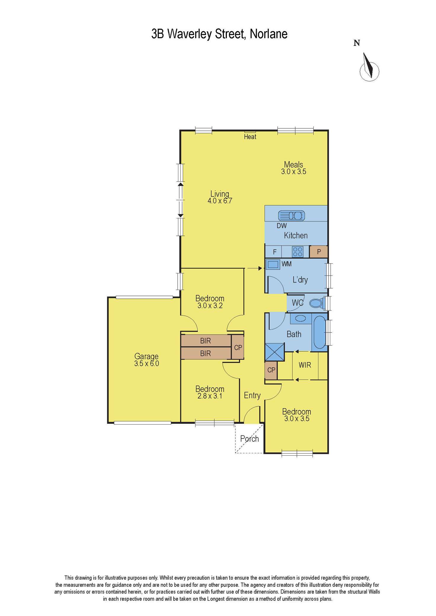 Floorplan of Homely unit listing, 3B Waverley Street, Norlane VIC 3214
