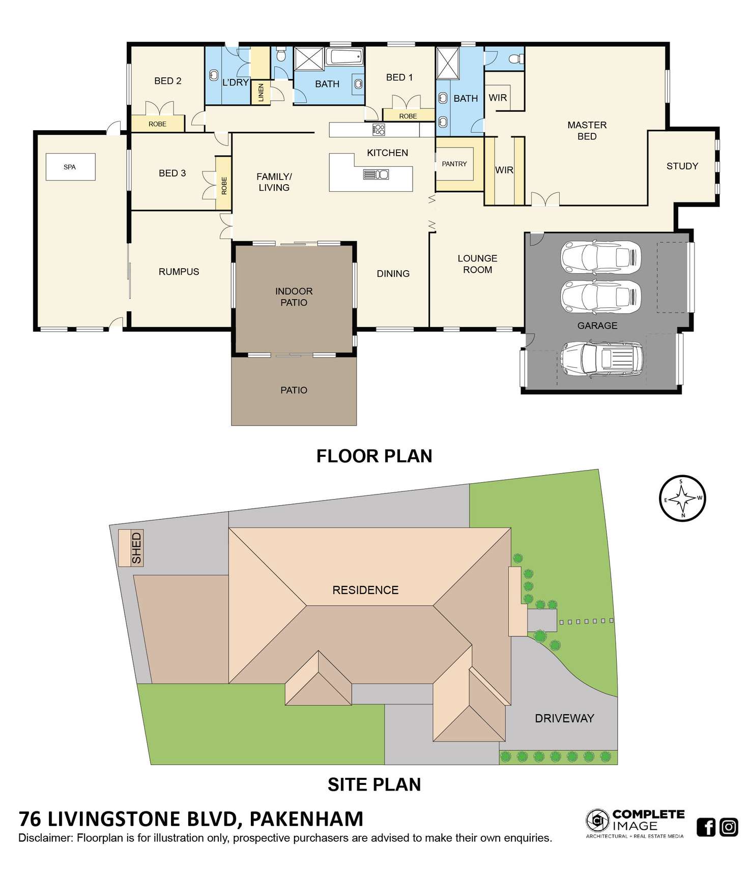 Floorplan of Homely house listing, 76 Livingstone Boulevard, Pakenham VIC 3810