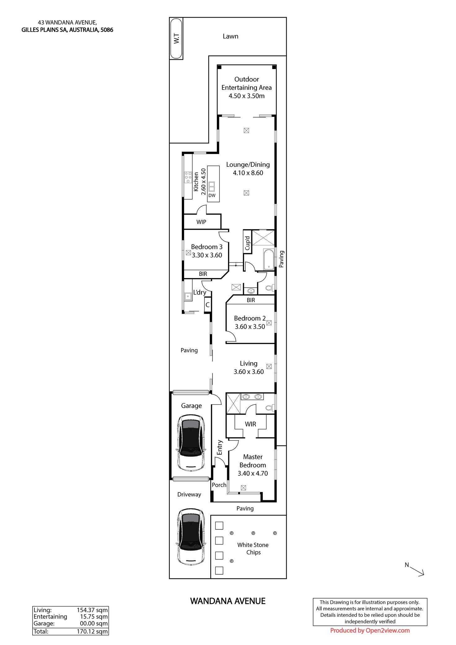 Floorplan of Homely house listing, 43 Wandana Avenue, Gilles Plains SA 5086