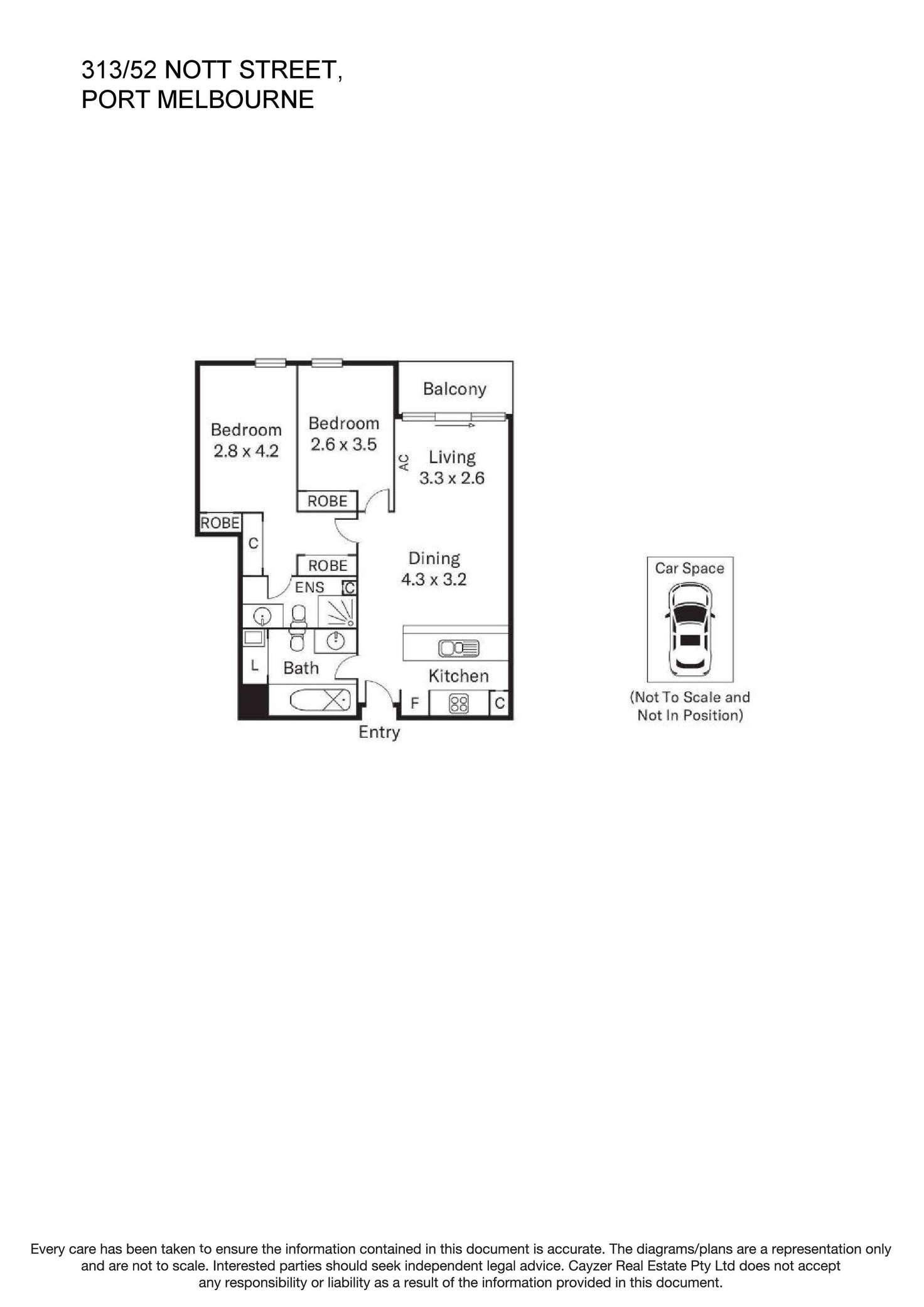 Floorplan of Homely apartment listing, 313/52 Nott Street, Port Melbourne VIC 3207