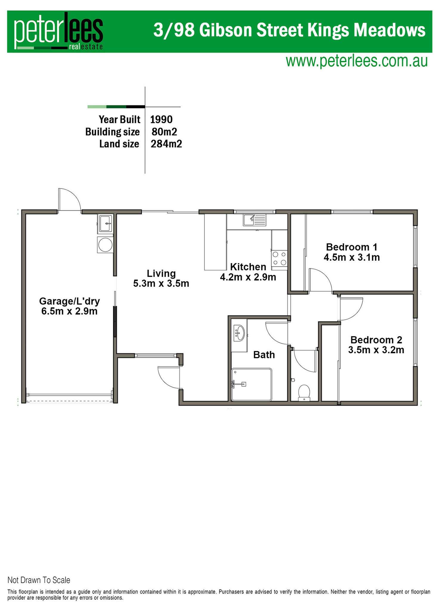 Floorplan of Homely unit listing, 3/98 Gibson Street, Kings Meadows TAS 7249