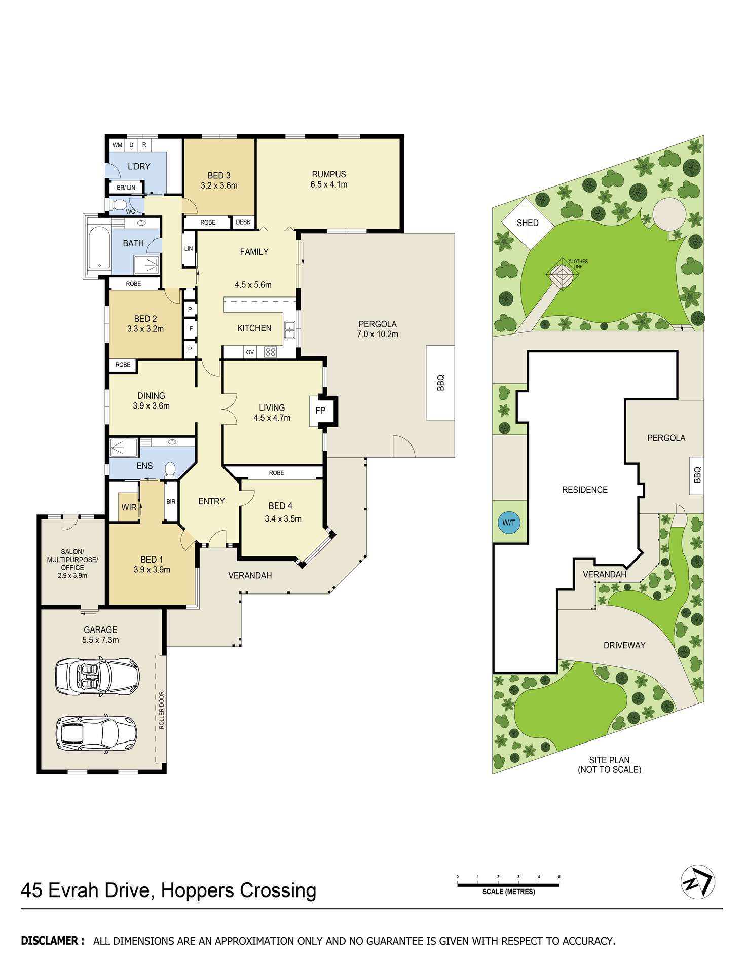 Floorplan of Homely house listing, 45 Evrah Drive, Hoppers Crossing VIC 3029