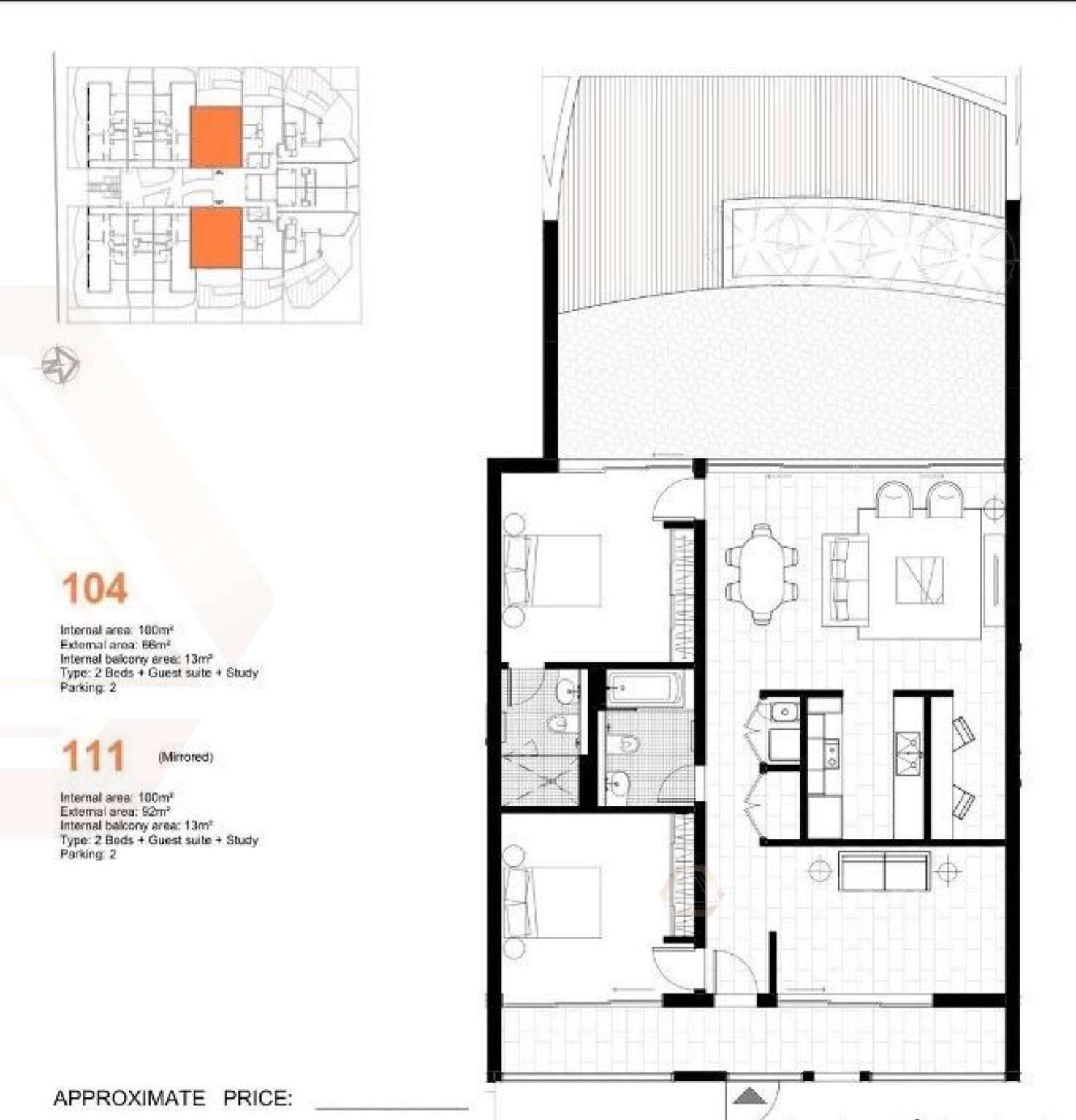 Floorplan of Homely apartment listing, Level 1/104/581-587 Gardeners Road, Mascot NSW 2020