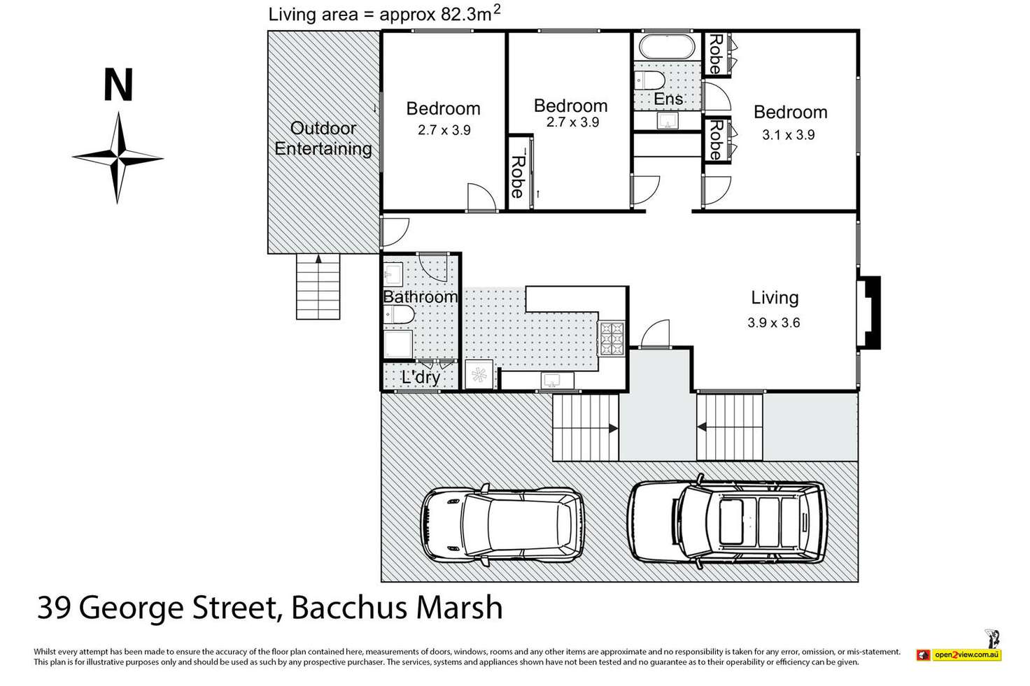 Floorplan of Homely house listing, 39 George Street, Bacchus Marsh VIC 3340