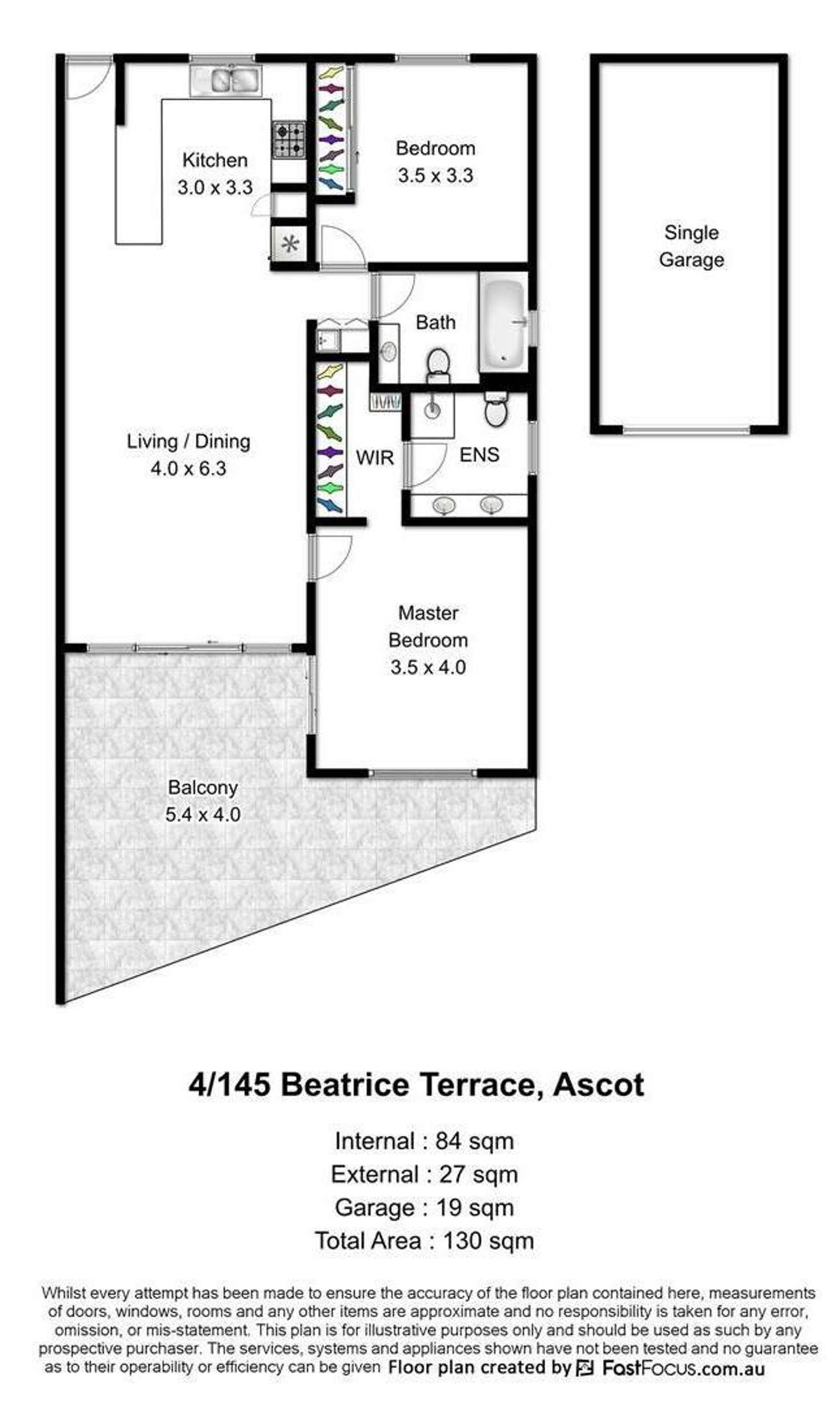 Floorplan of Homely unit listing, 4/145 Beatrice Terrace, Ascot QLD 4007