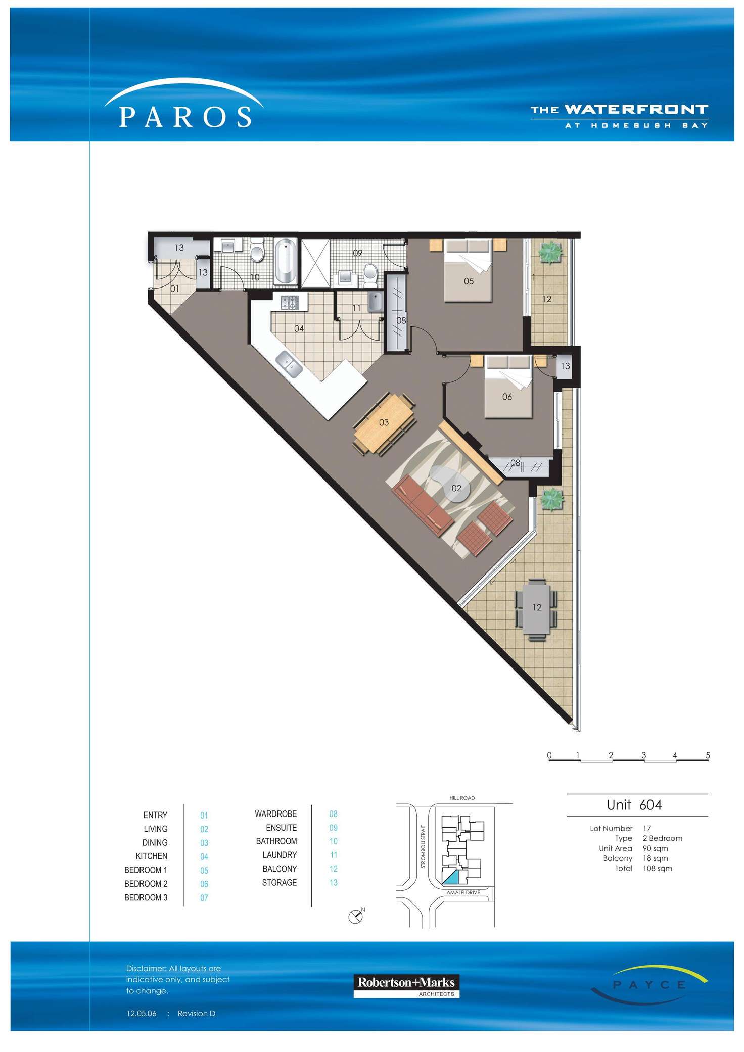 Floorplan of Homely apartment listing, 604/1 Stromboli Strait, Wentworth Point NSW 2127