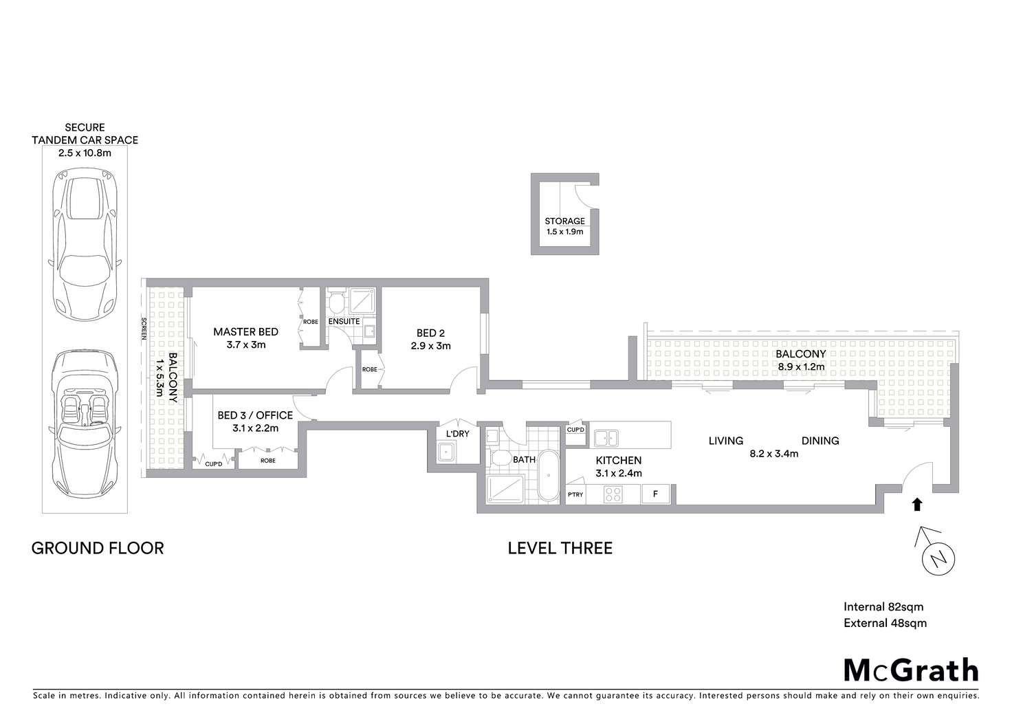 Floorplan of Homely apartment listing, 306/11a Clare Street, Sylvania NSW 2224
