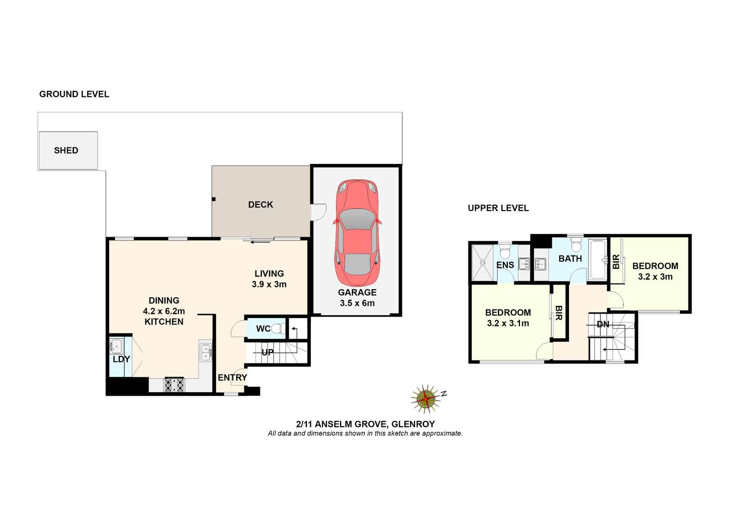 Floorplan of Homely unit listing, 2/11 Anselm Grove, Glenroy VIC 3046