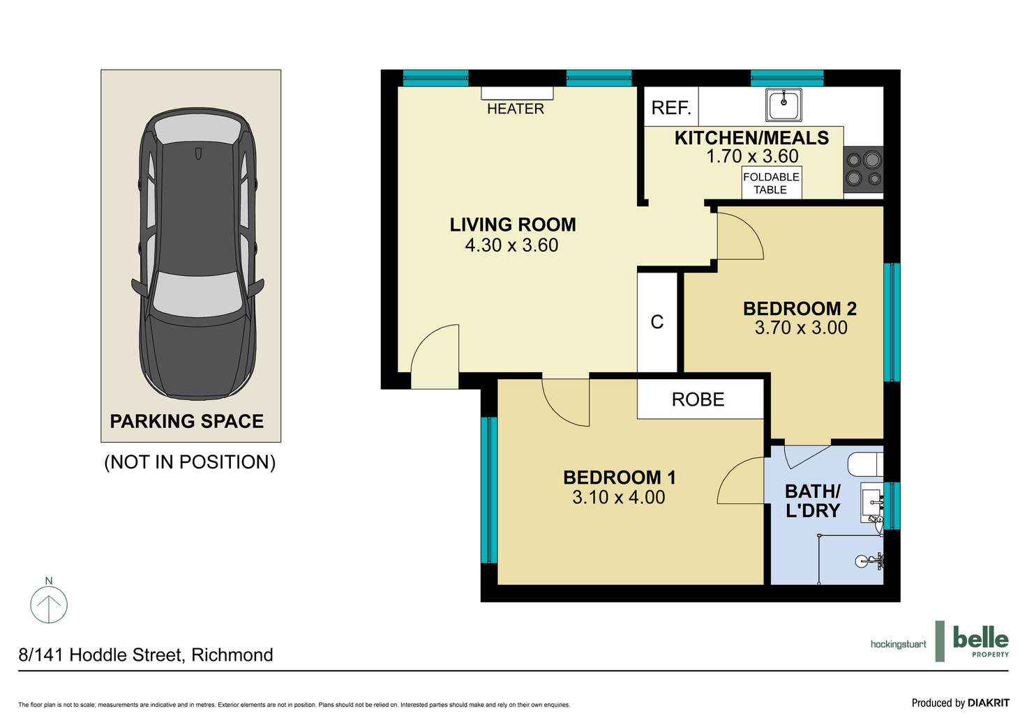 Floorplan of Homely apartment listing, 8/141 Hoddle Street, Richmond VIC 3121