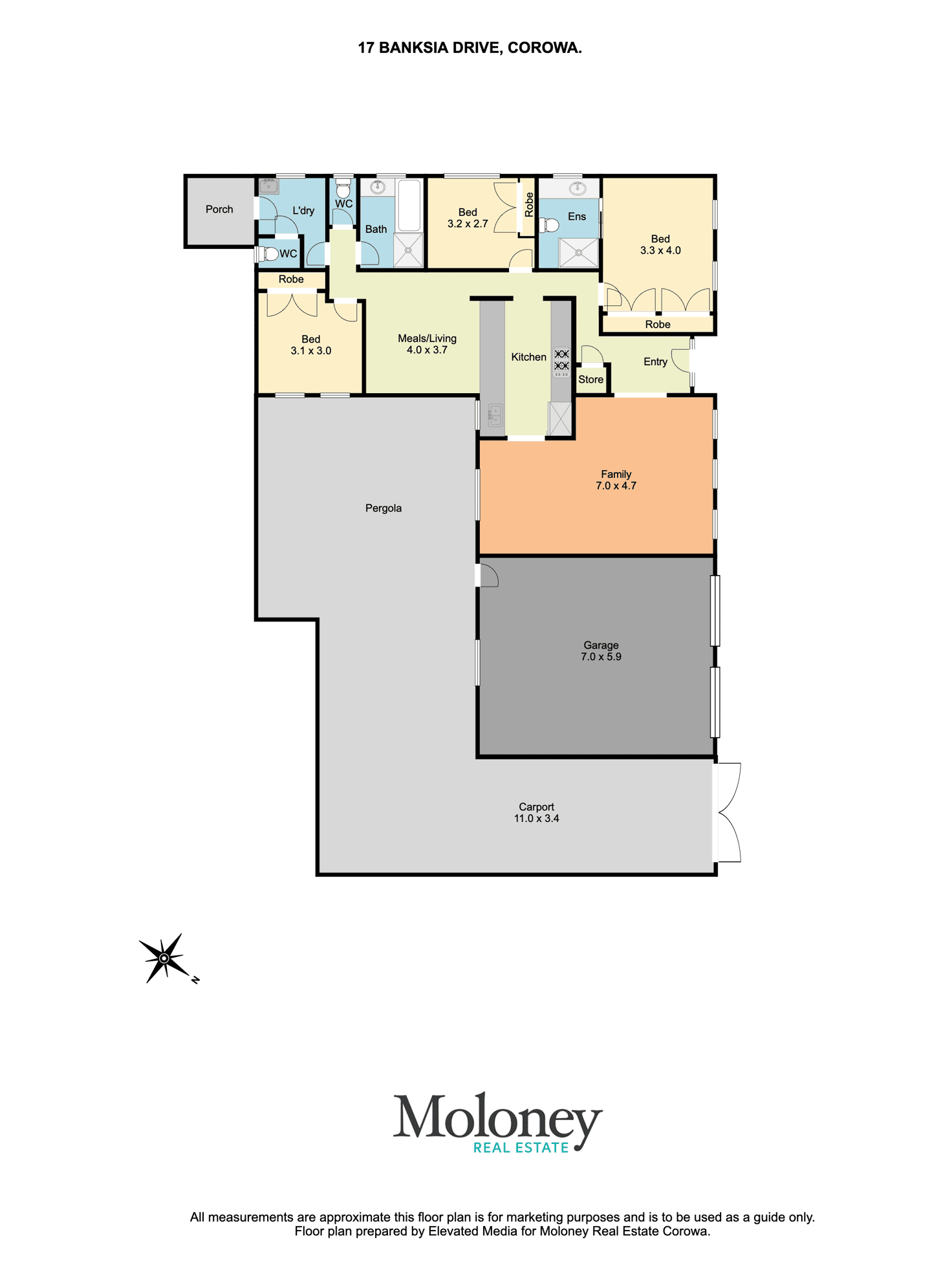 Floorplan of Homely house listing, 17 Banksia Drive, Corowa NSW 2646