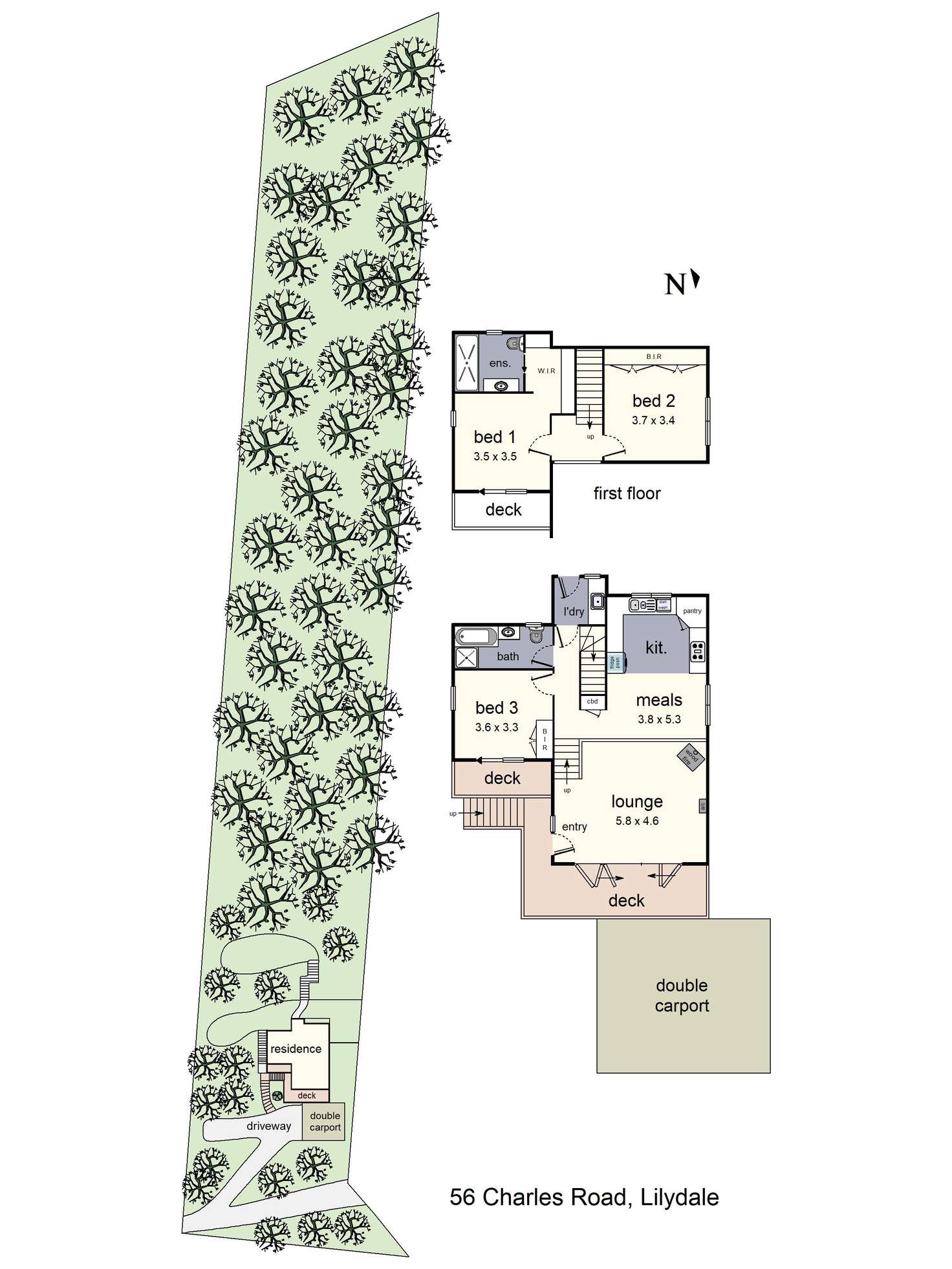 Floorplan of Homely house listing, 56 Charles Road, Lilydale VIC 3140