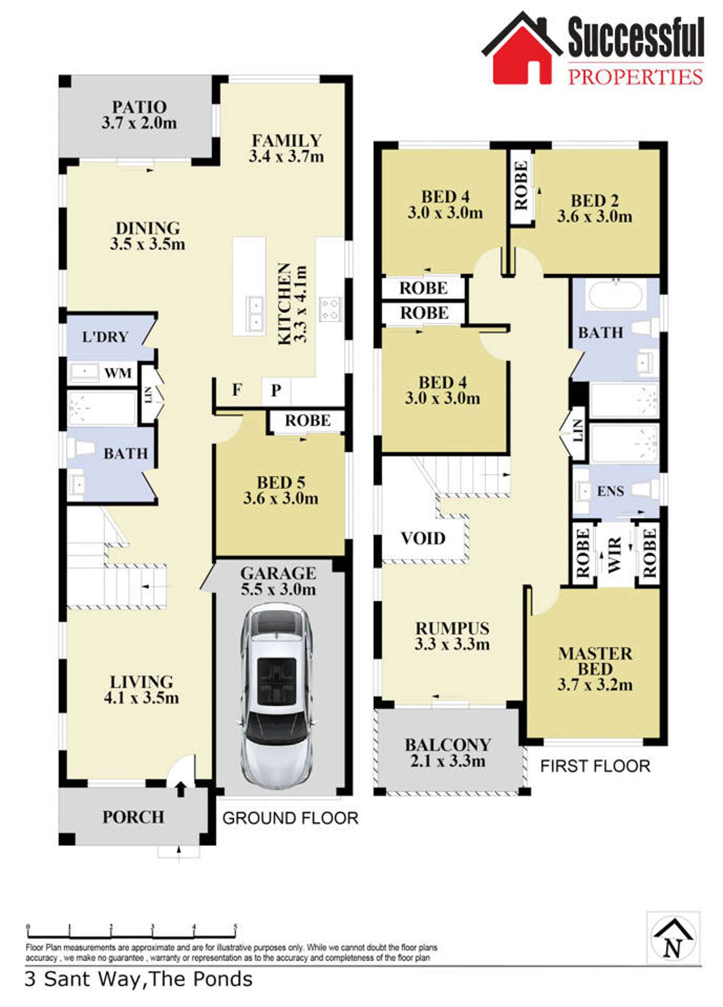 Floorplan of Homely house listing, 3 Sant Way, The Ponds NSW 2769