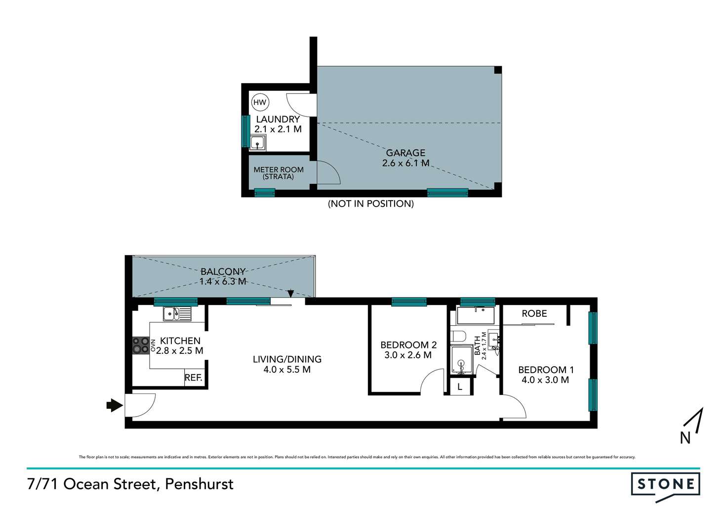 Floorplan of Homely apartment listing, 7/71 Ocean Street, Penshurst NSW 2222
