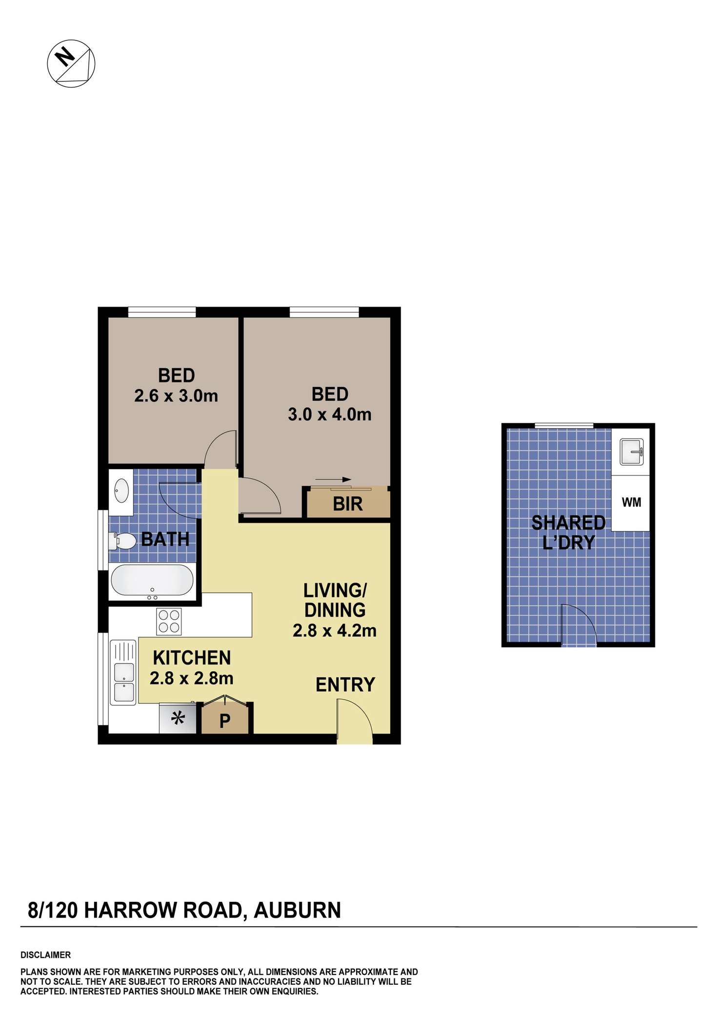 Floorplan of Homely unit listing, 8/120 Harrow Road, Auburn NSW 2144