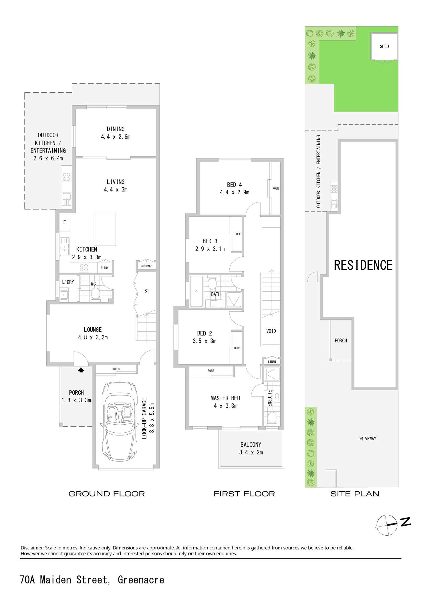 Floorplan of Homely semiDetached listing, 70a Maiden Street, Greenacre NSW 2190