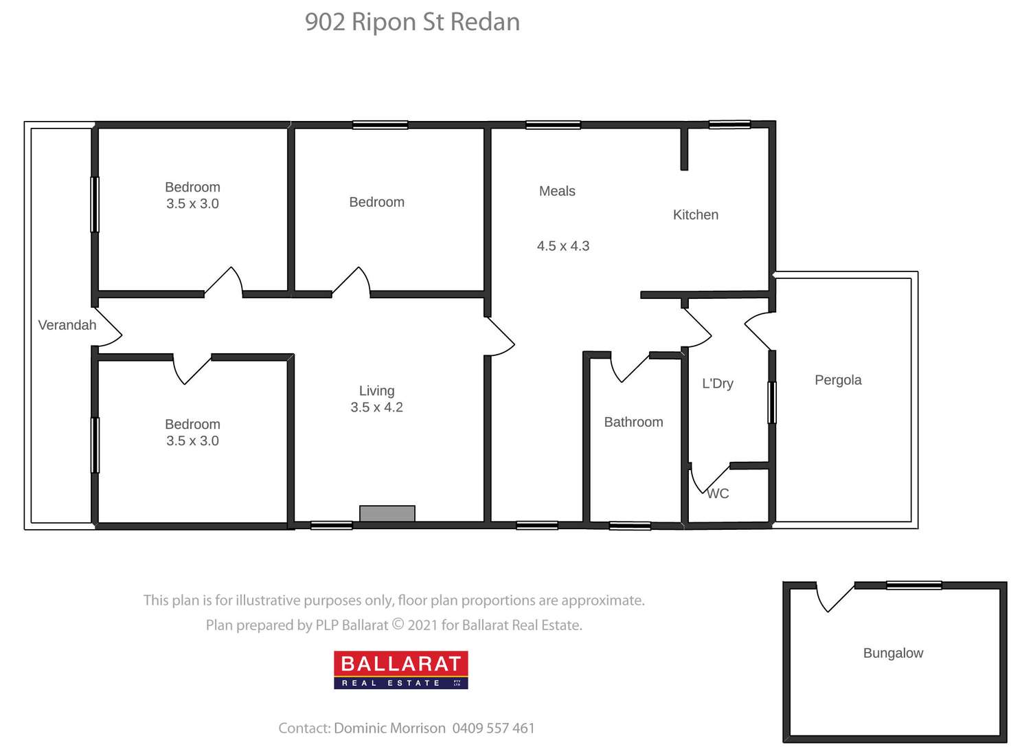 Floorplan of Homely house listing, 902 Ripon Street South, Redan VIC 3350