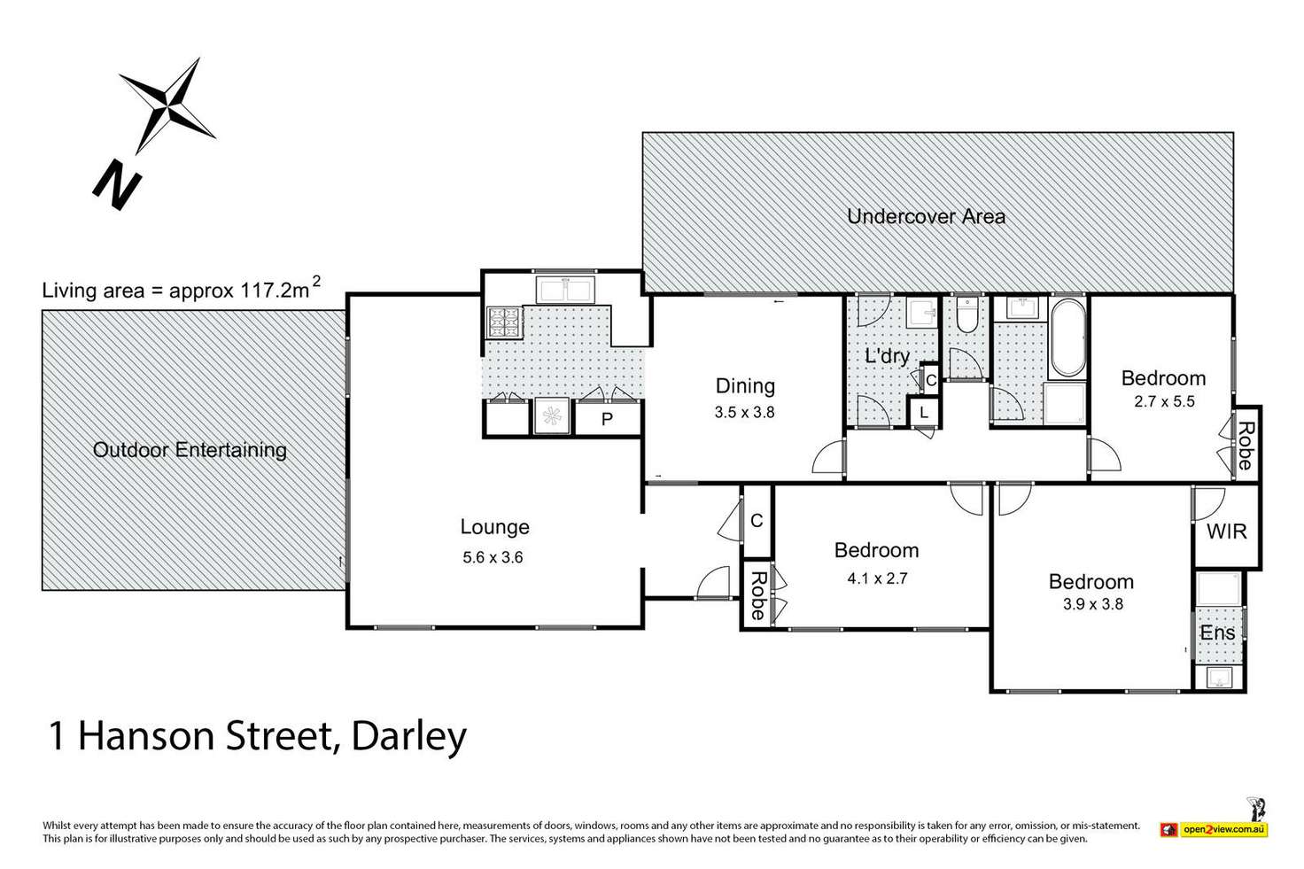 Floorplan of Homely house listing, 1 Hanson Street, Darley VIC 3340