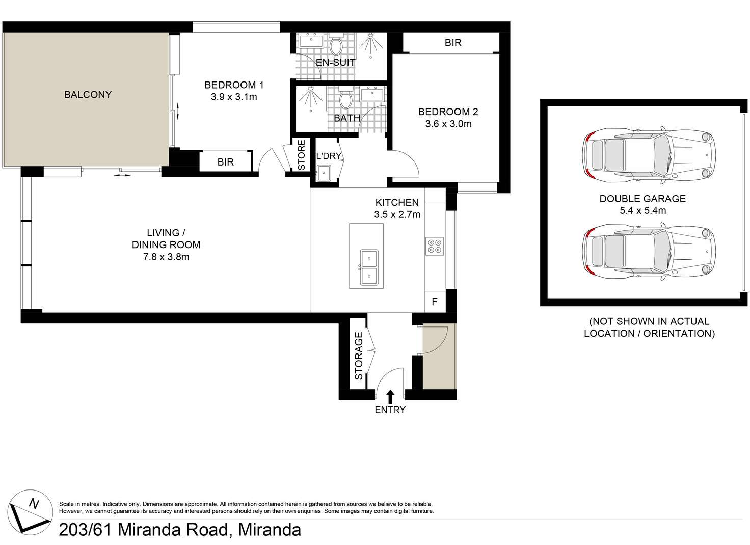 Floorplan of Homely apartment listing, 203/61 Miranda Road, Miranda NSW 2228
