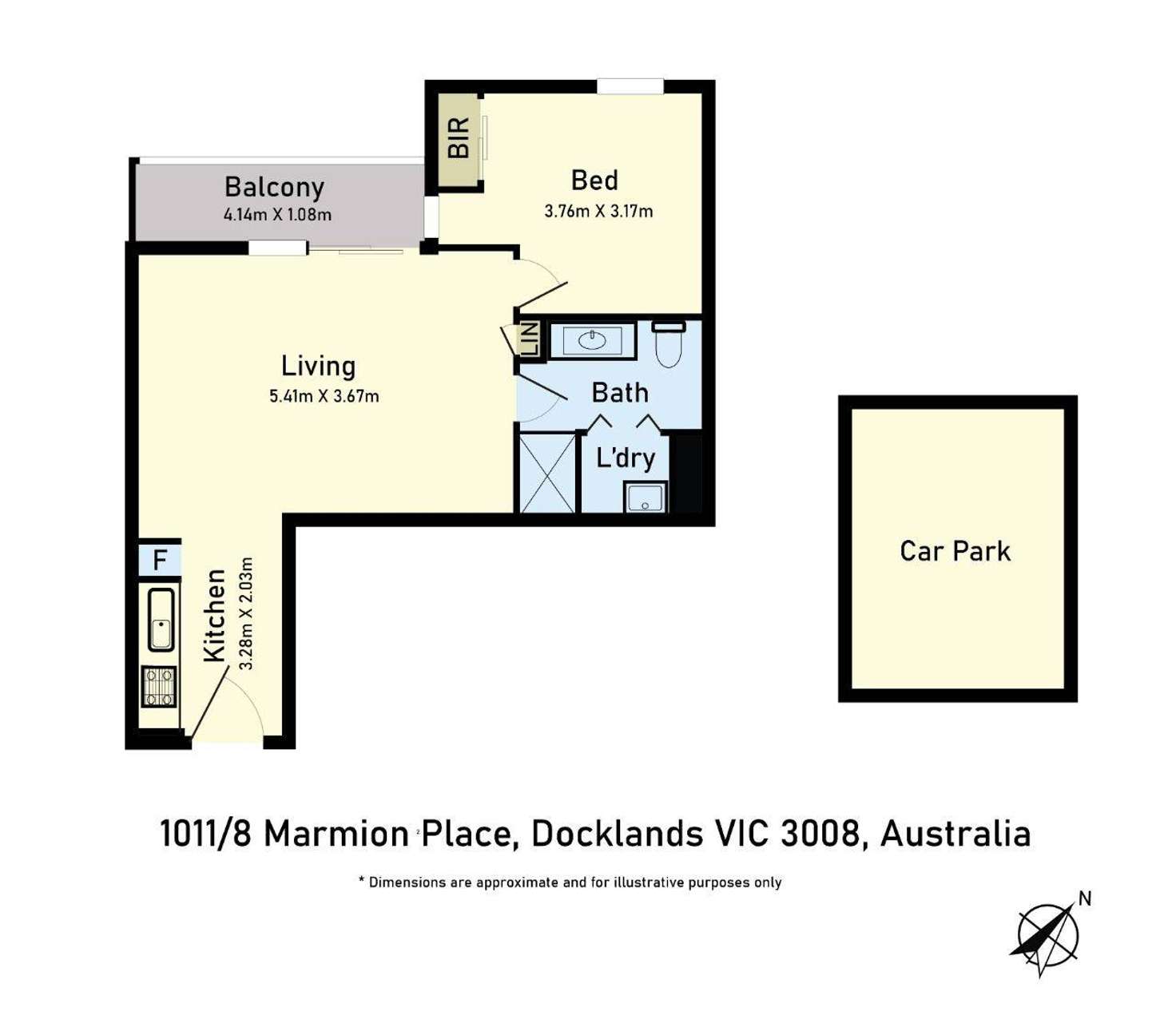 Floorplan of Homely apartment listing, 1011/8 Marmion Place, Docklands VIC 3008