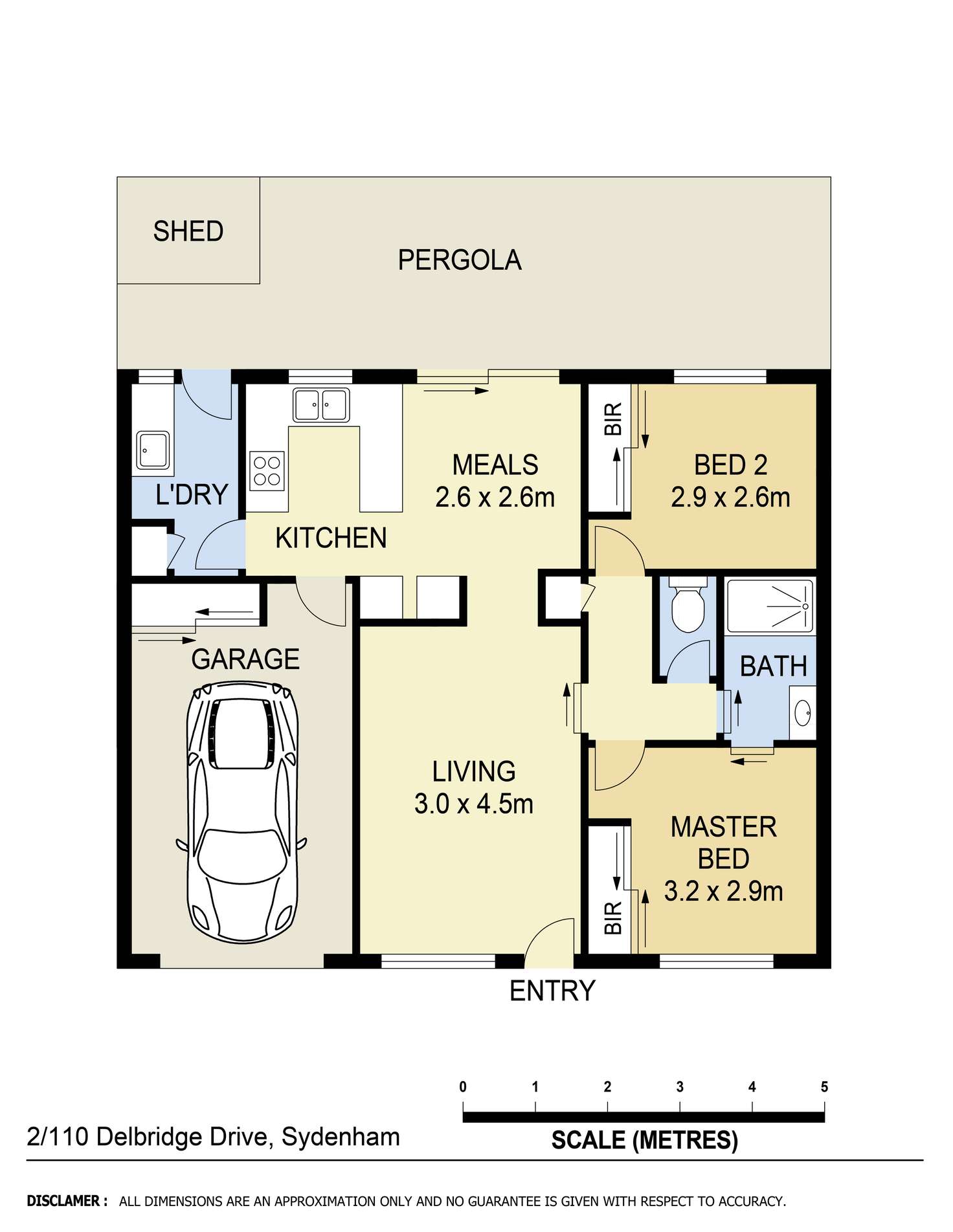 Floorplan of Homely unit listing, 2/110 Delbridge Drive, Sydenham VIC 3037