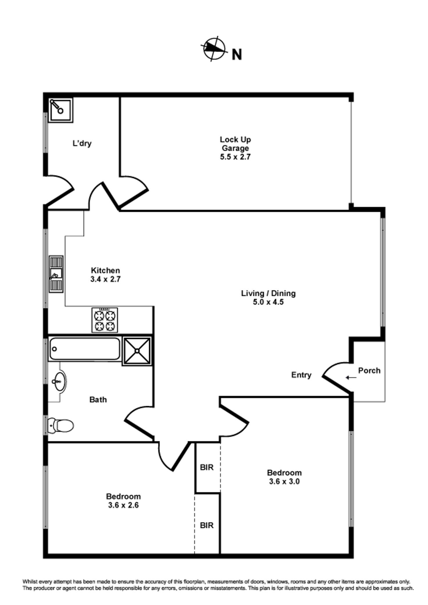 Floorplan of Homely unit listing, 2/5 Upton Street, Altona VIC 3018