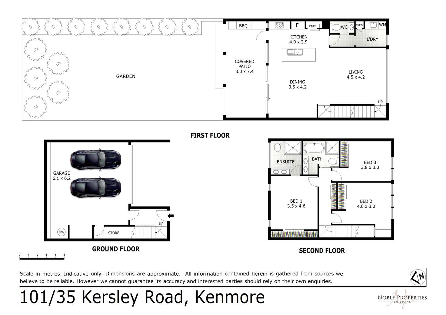 Floorplan of Homely townhouse listing, 101/35 Kersley Road, Kenmore QLD 4069