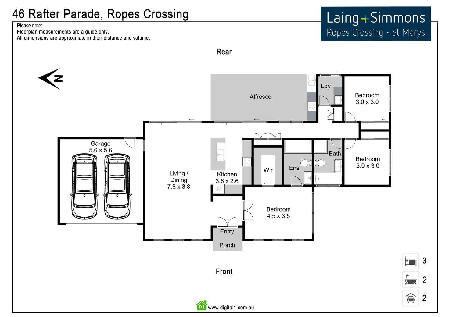 Floorplan of Homely house listing, 46 Rafter Parade, Ropes Crossing NSW 2760