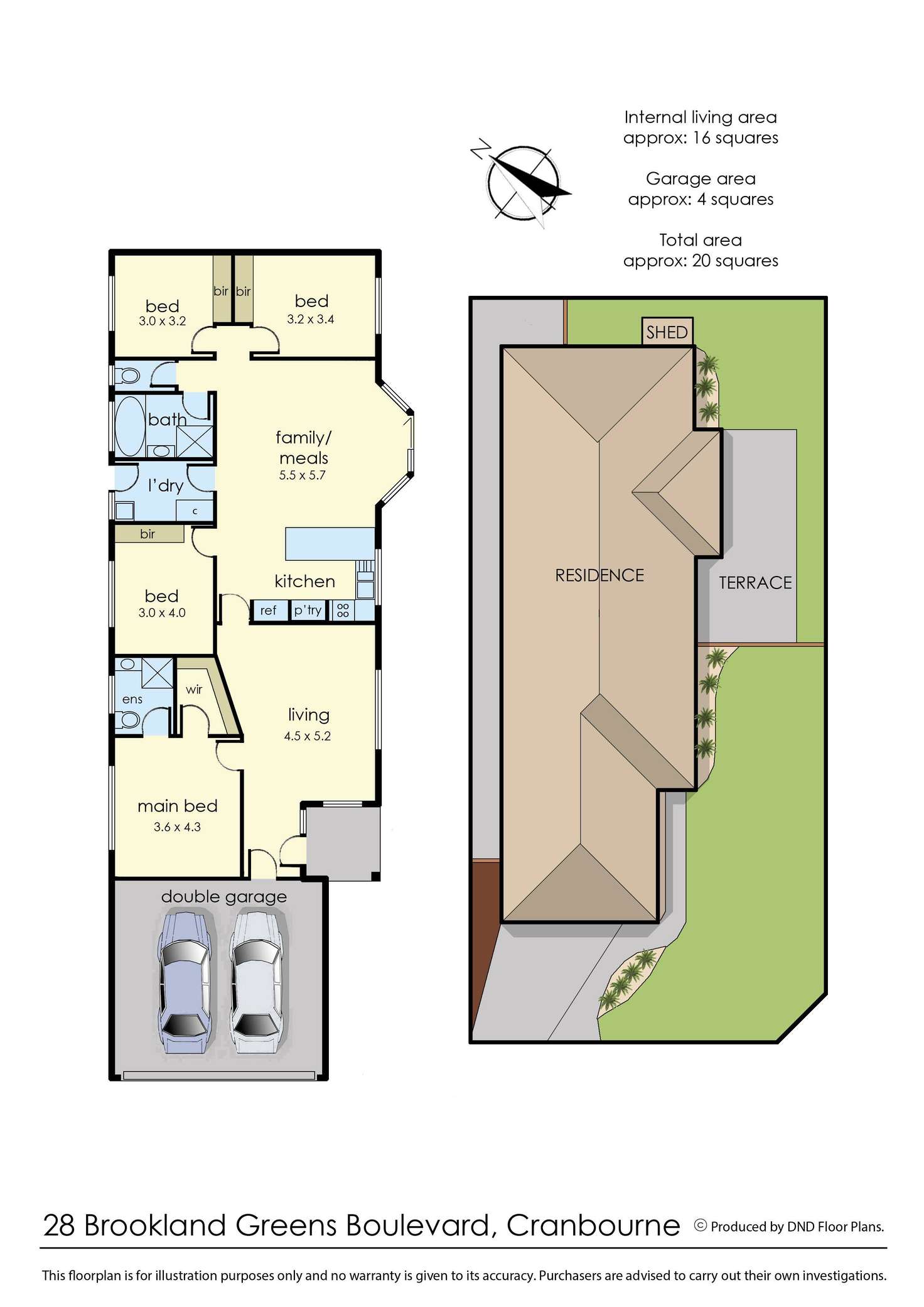 Floorplan of Homely house listing, 28 Brookland Greens Boulevard, Cranbourne VIC 3977