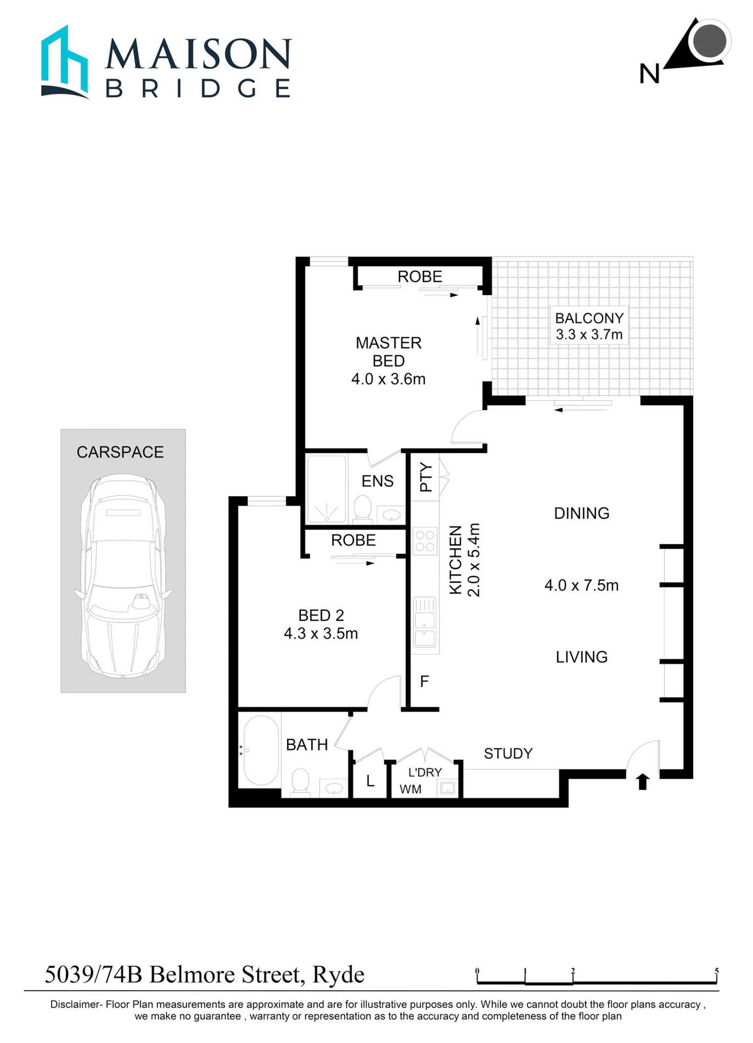 Floorplan of Homely apartment listing, 5039/74B Belmore Street, Ryde NSW 2112