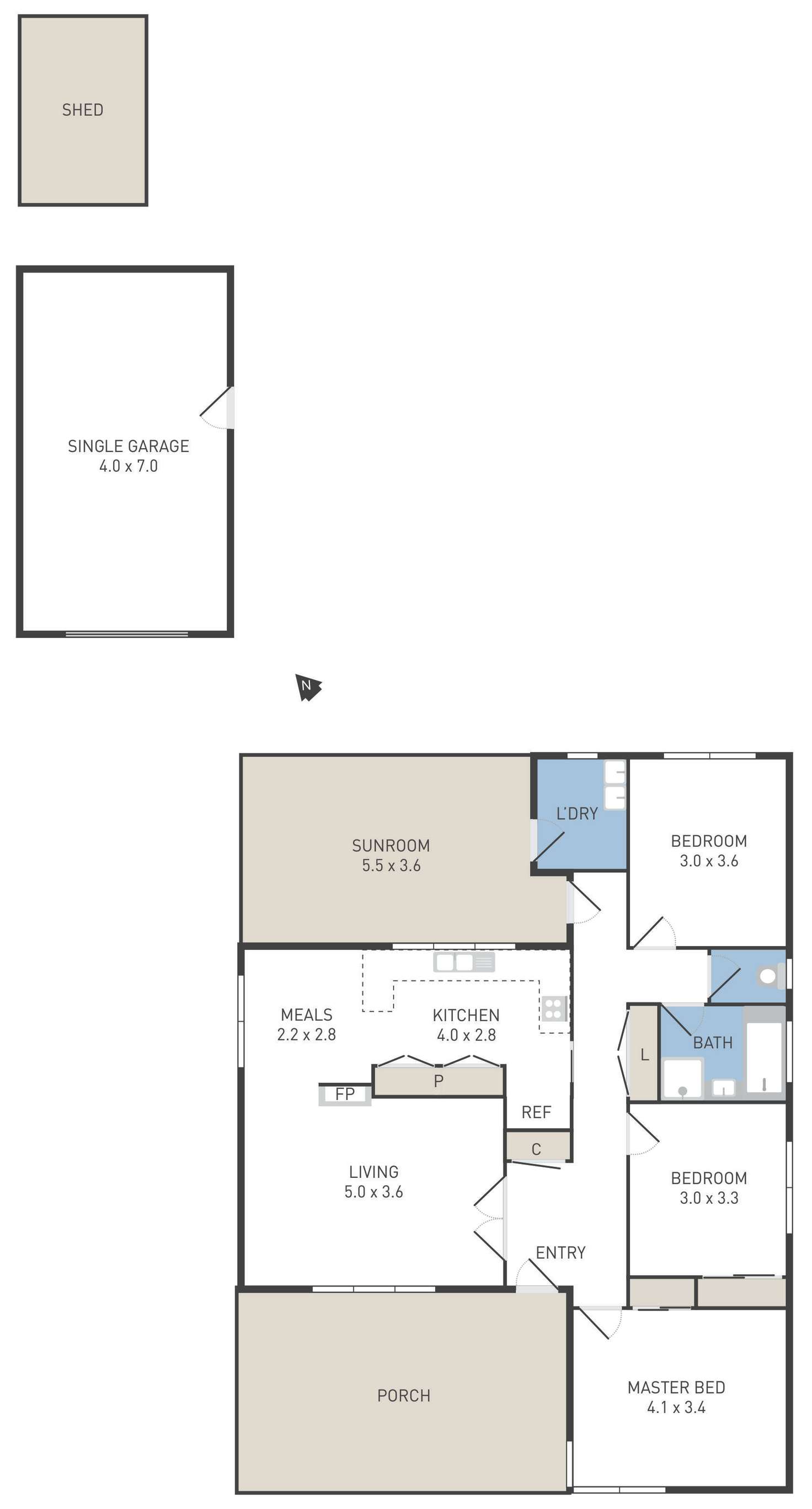 Floorplan of Homely house listing, 23 Wyndham Street, Werribee VIC 3030