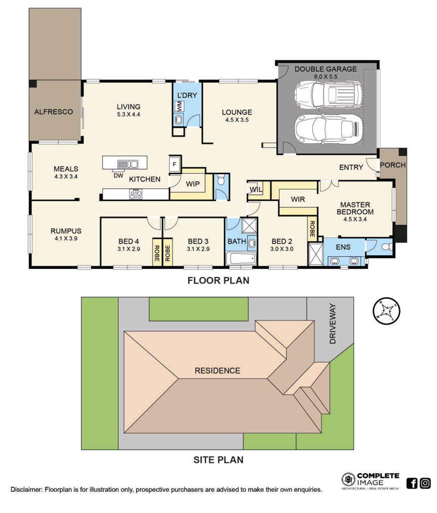 Floorplan of Homely house listing, 4 Harmony Place, Officer VIC 3809