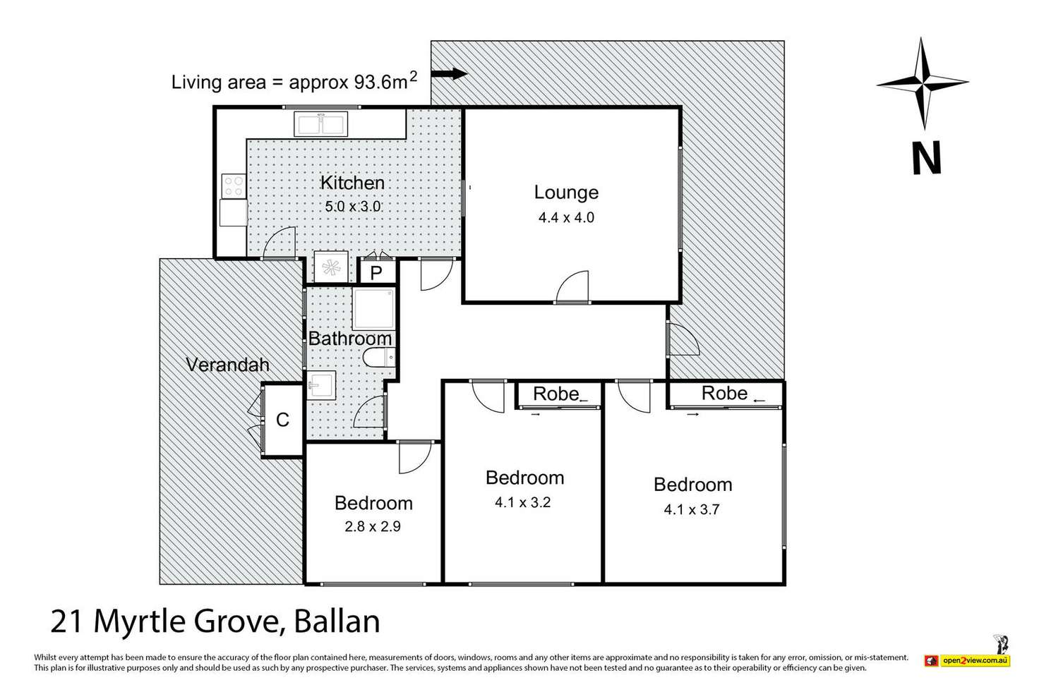 Floorplan of Homely house listing, 21 Myrtle Grove Road, Ballan VIC 3342