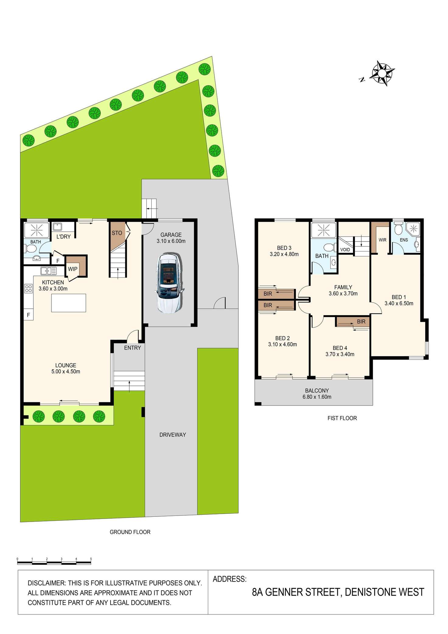 Floorplan of Homely semiDetached listing, 8 Genner Street, Denistone West NSW 2114