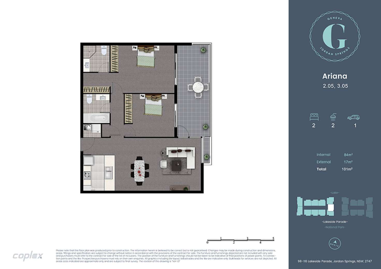 Floorplan of Homely unit listing, 98-116 Lakeside Parade, Jordan Springs NSW 2747