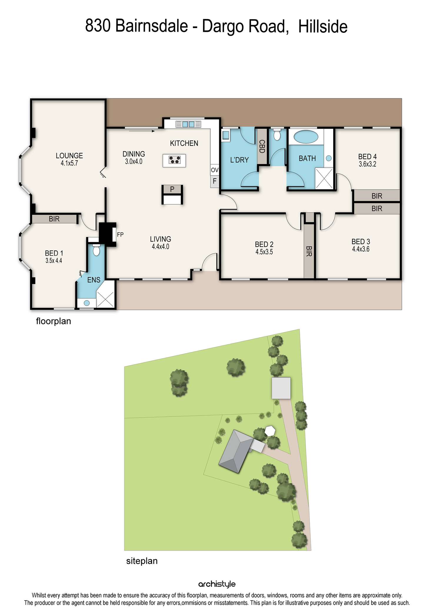 Floorplan of Homely house listing, 830 Bairnsdale-Dargo Road, Hillside VIC 3875