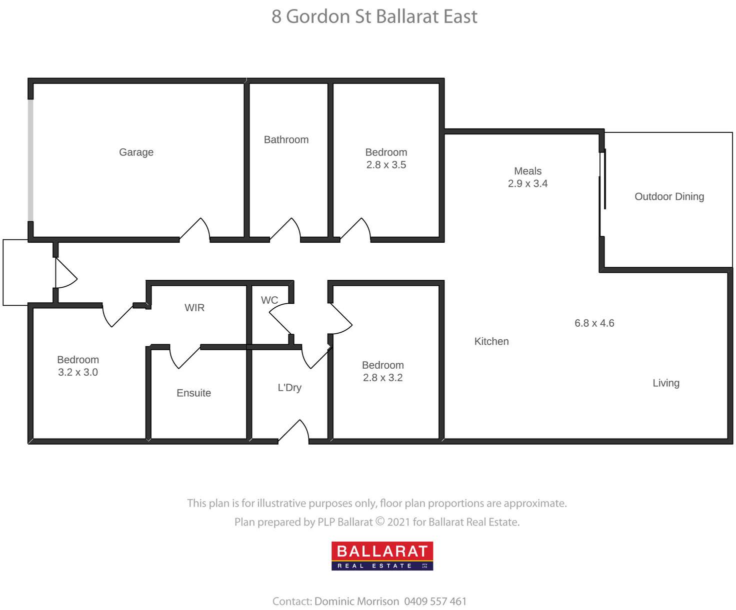 Floorplan of Homely house listing, 8 Gordon Street, Ballarat East VIC 3350