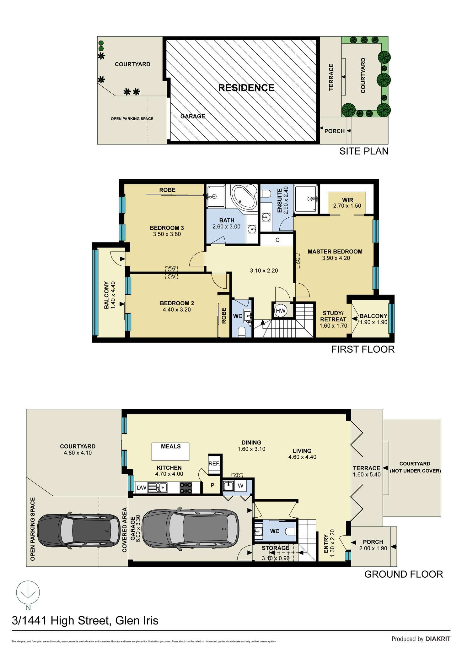 Floorplan of Homely townhouse listing, 3/1441 High Street, Glen Iris VIC 3146